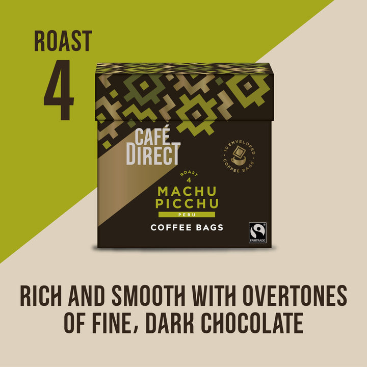 Cafédirect Machu Picchu Fairtrade Arabica Coffee Bags 10 x 7g