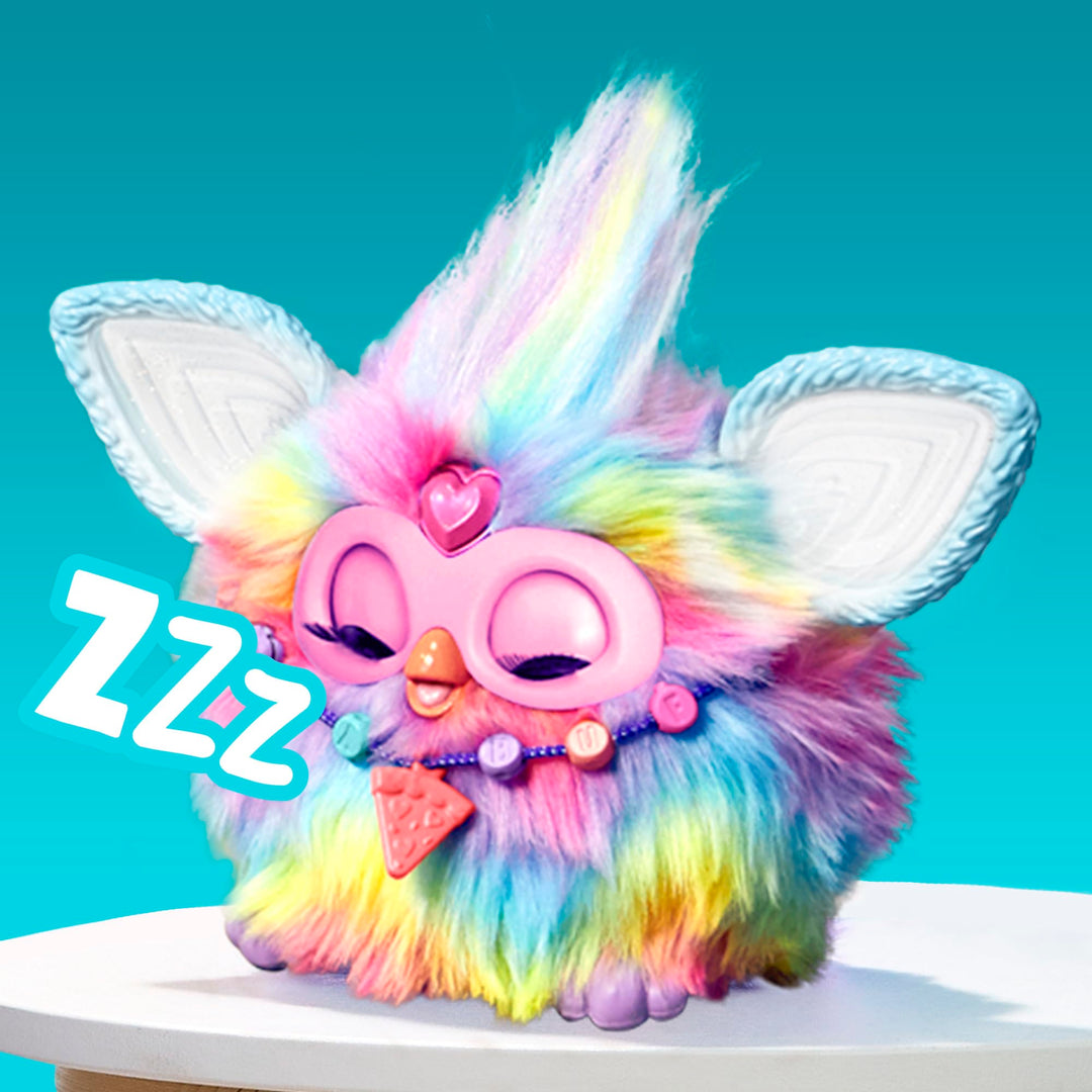 Furby Tie Dye Interactive Plush Toy - English Version, 6+ Years