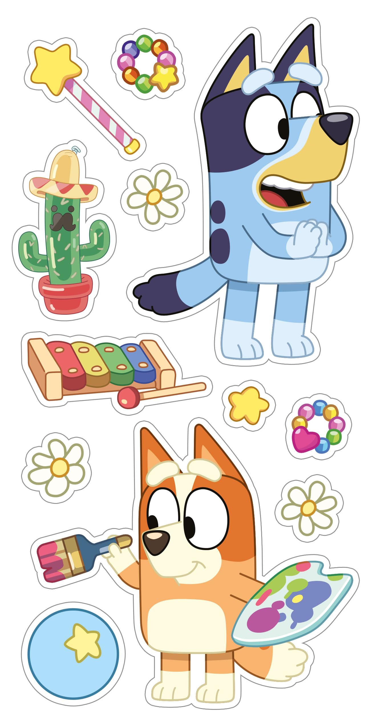 Bluey Birthday Card with Stickers - Interactive Greeting for Kids Age 3 5
