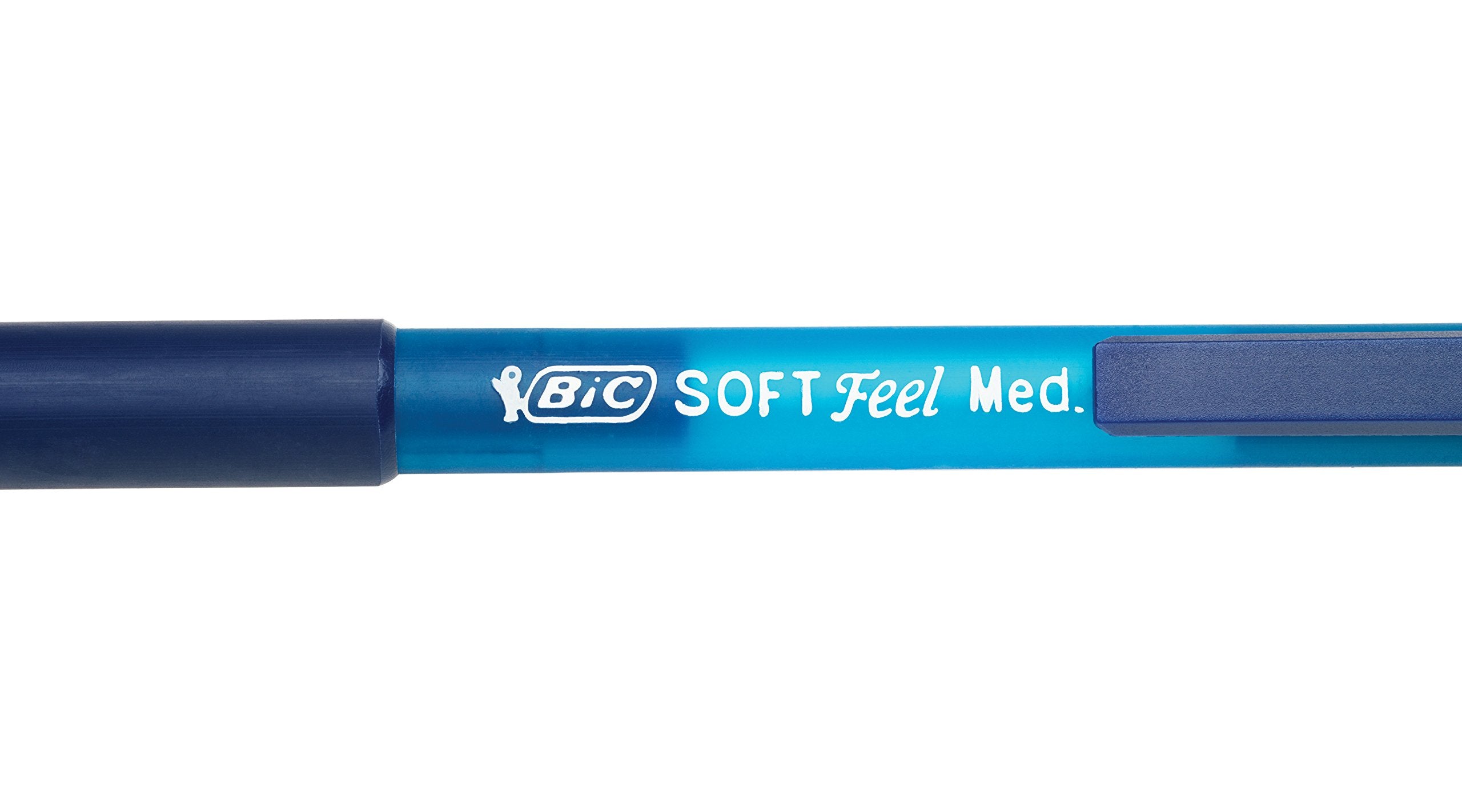BIC Soft Feel Clic Grip Pen - Blue, Pack of 3 5