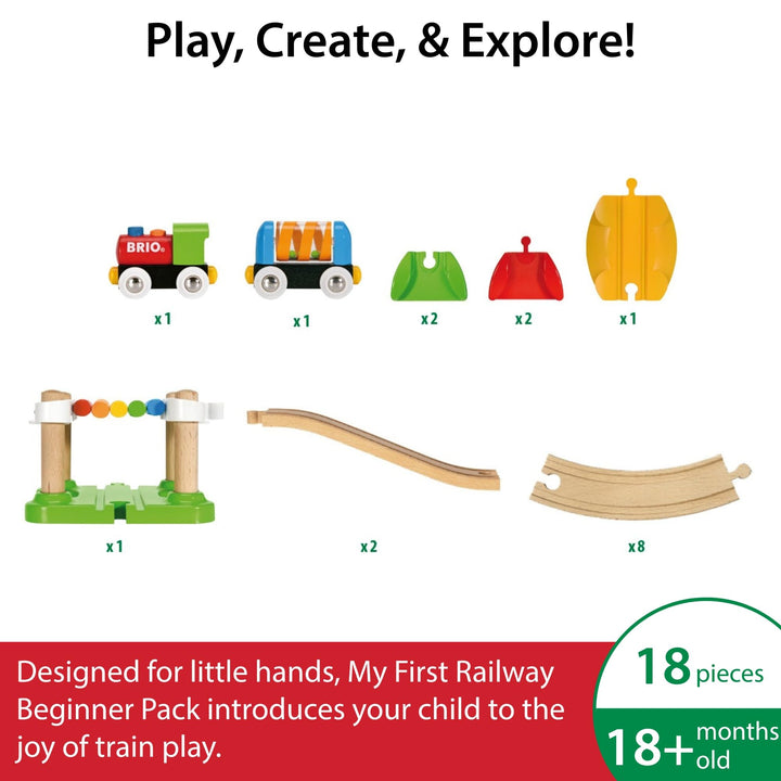 BRIO My First Railway Beginner Pack Wooden Train Set