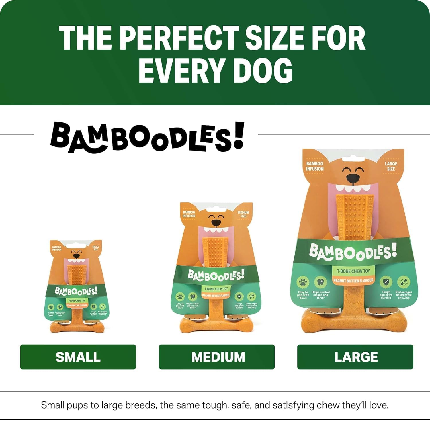 Bamboodles Puppy Dog Chew – Chicken and Blueberry Flavour | Medium T-Bone 4
