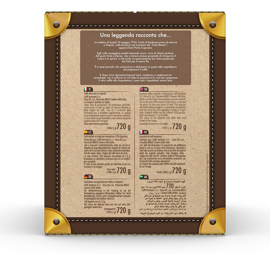 Caffè Borbone Don Carlo Red Coffee Blend - 100 Compostable Capsules 3