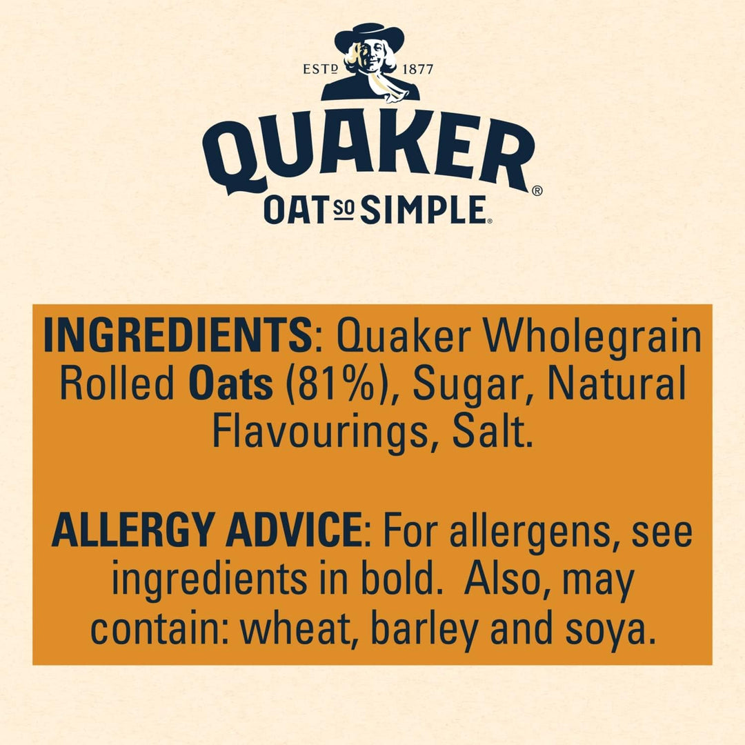 Quaker Oat So Simple Golden Syrup Porridge, 10 x 36g