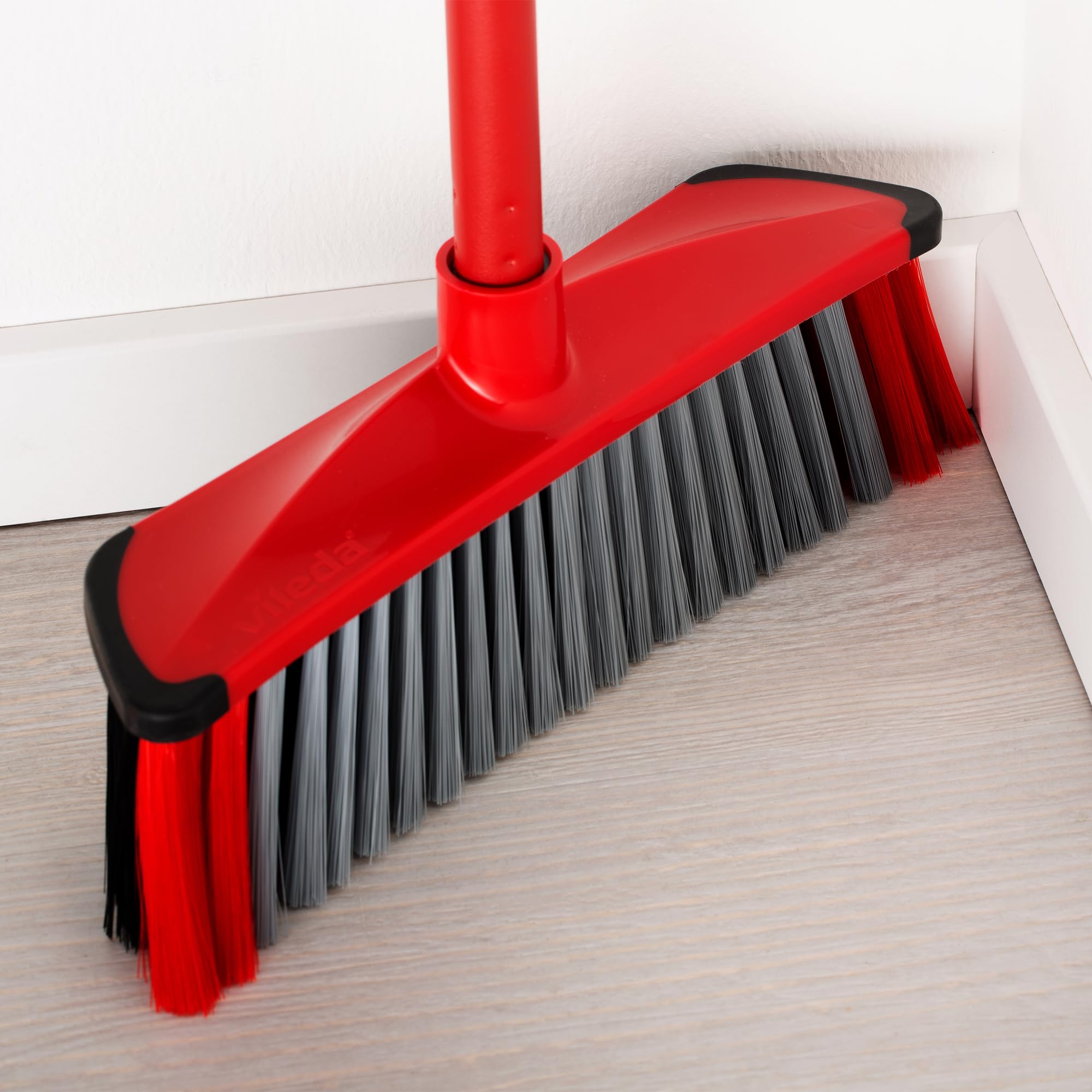 Vileda 3Action Broom Plus Long Handled Dustpan Set, Red 11