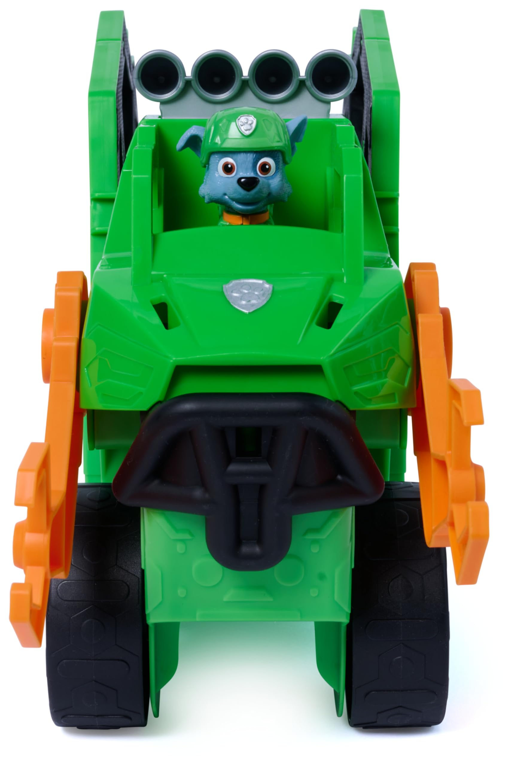 Paw Patrol Megasaurus Dino Vehicle Playset with Inflatable Dinosaur and Rocky Figure | Ages 3+ 7
