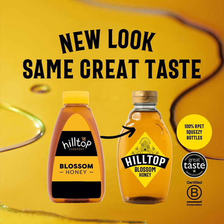 Hilltop Honey Blossom Honey 720g Squeezy Bottle - Pure Natural Honey