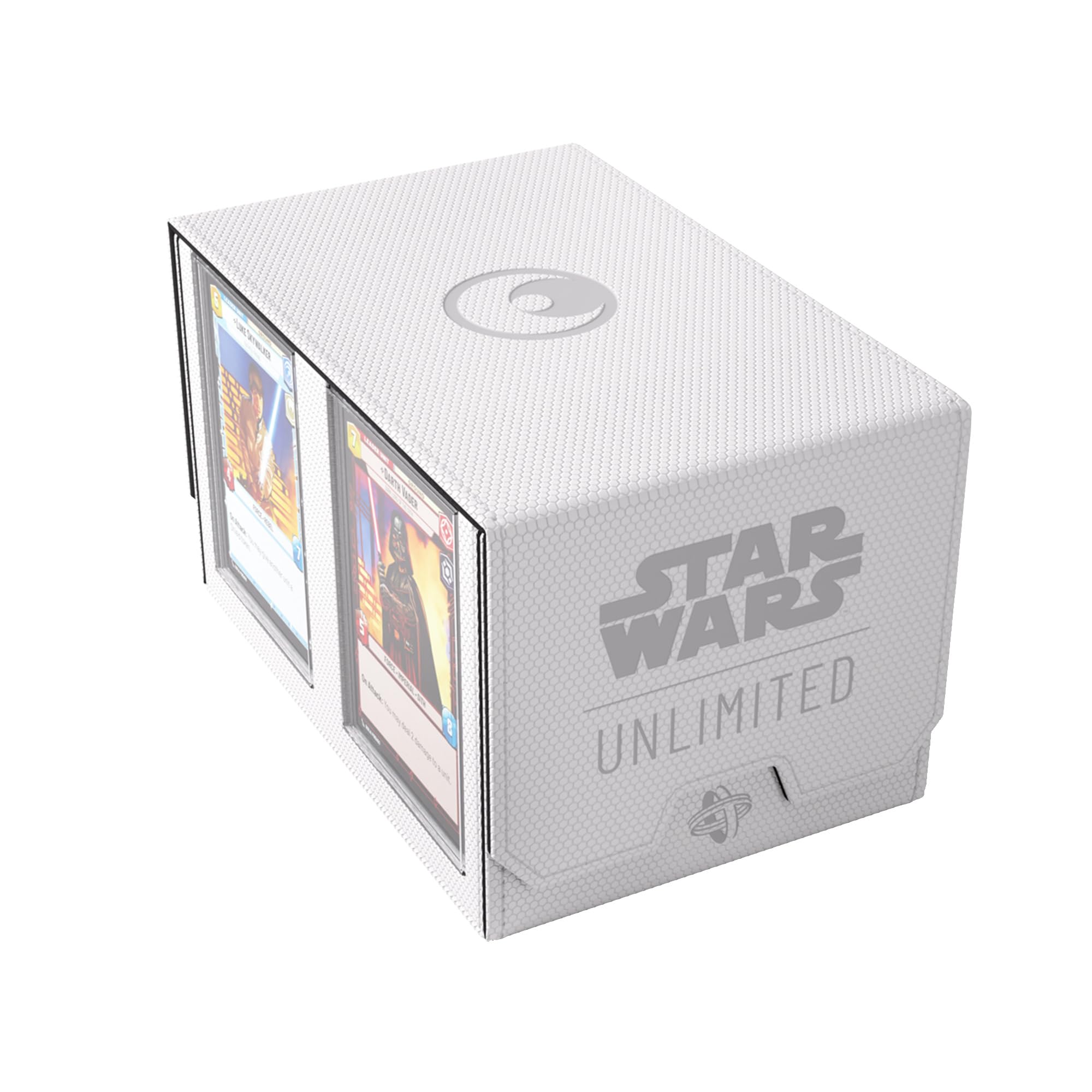 Gamegenic Star Wars Unlimited Double Deck Pod - White/Black | Holds 2 Double-Sleeved Decks