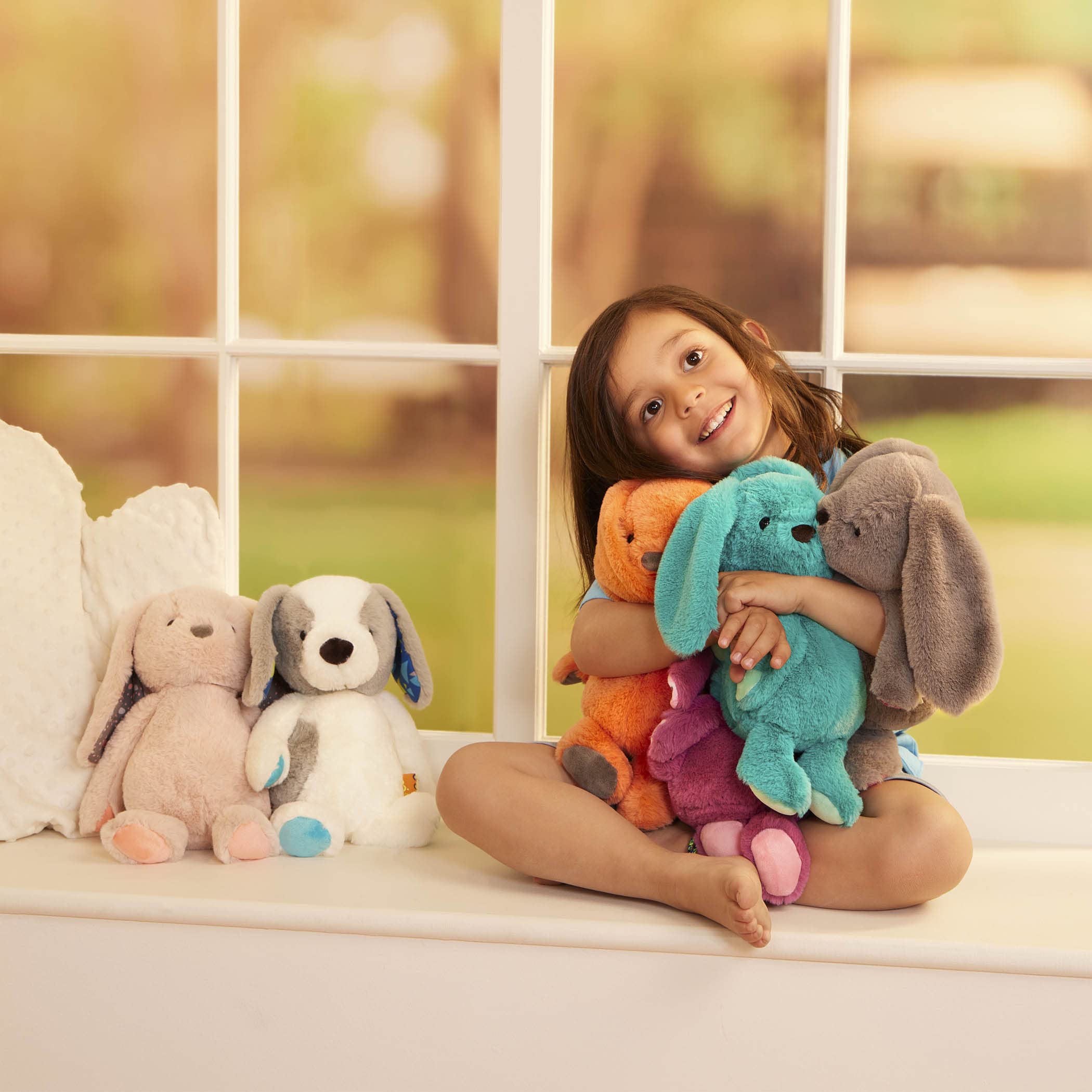 B. Toys Happy Hues Plush Bunny - Super Soft Stuffed Animal for Babies & Toddlers - Plumberry Pink 2