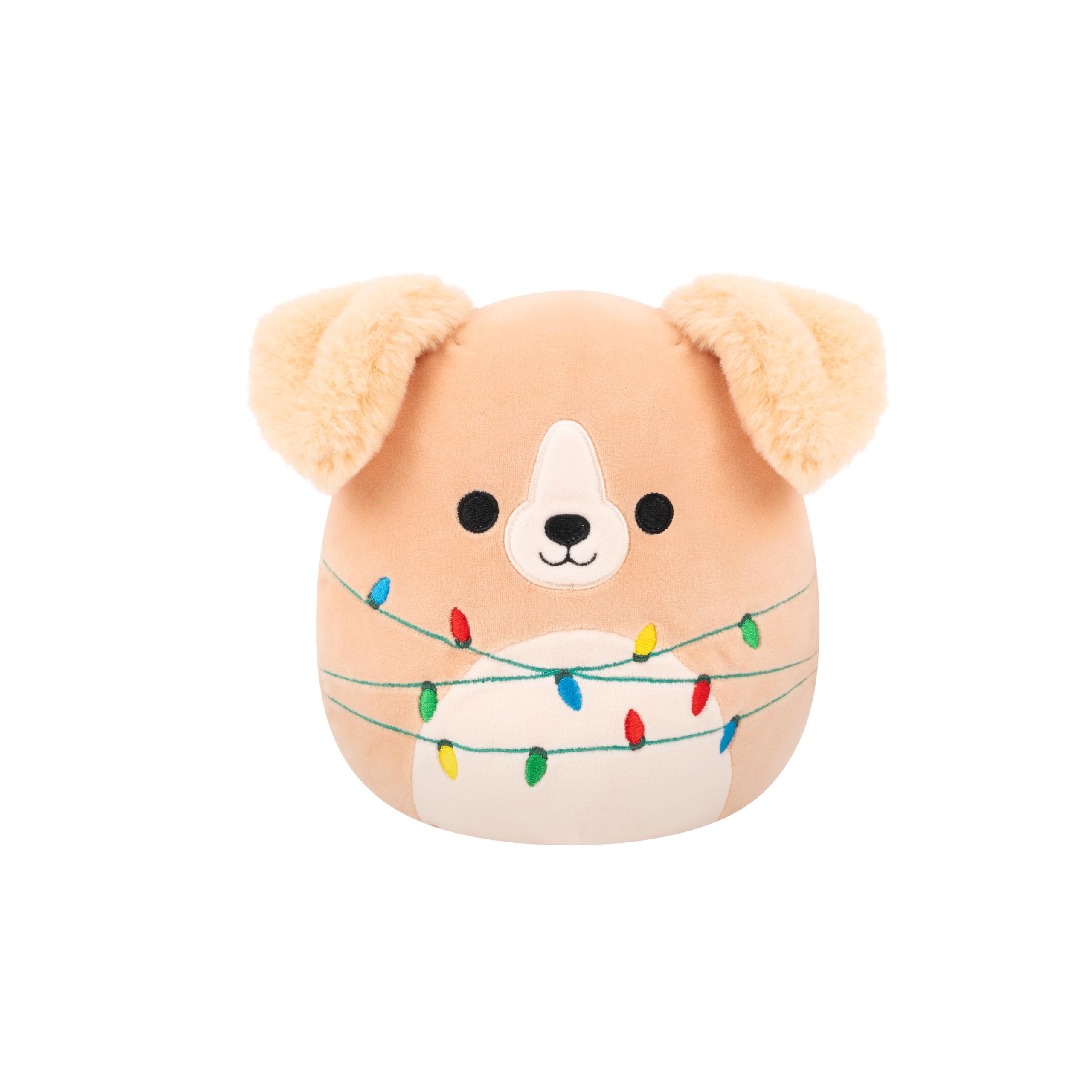 Squishmallows Stevon the Golden Retriever 7.5-Inch Plush with String Lights - Soft Stuffed Animal for Kids 3+ 4