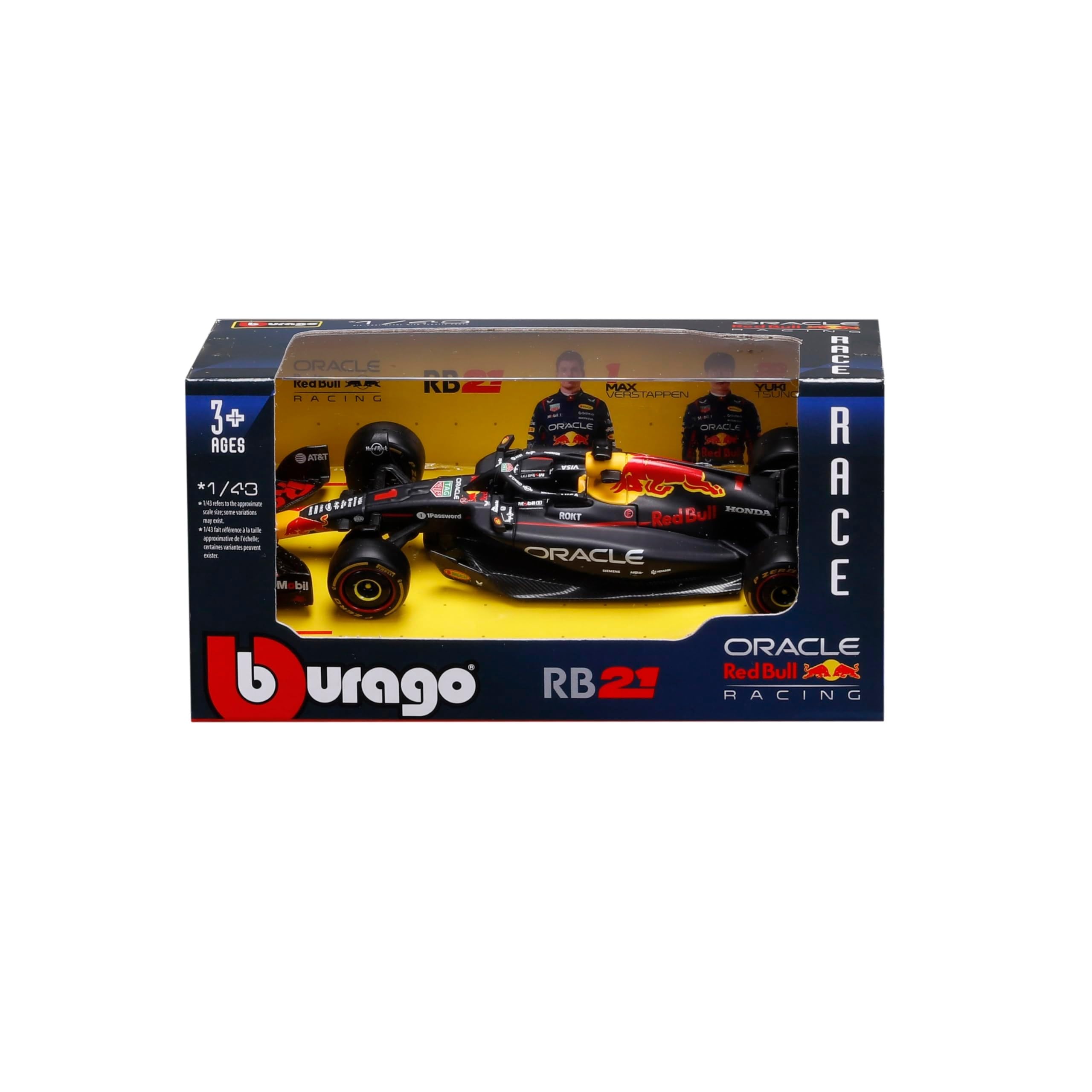 Bburago Oracle Red Bull Racing RB21 2025 Verstappen 1:43 Scale Die-Cast Model 1