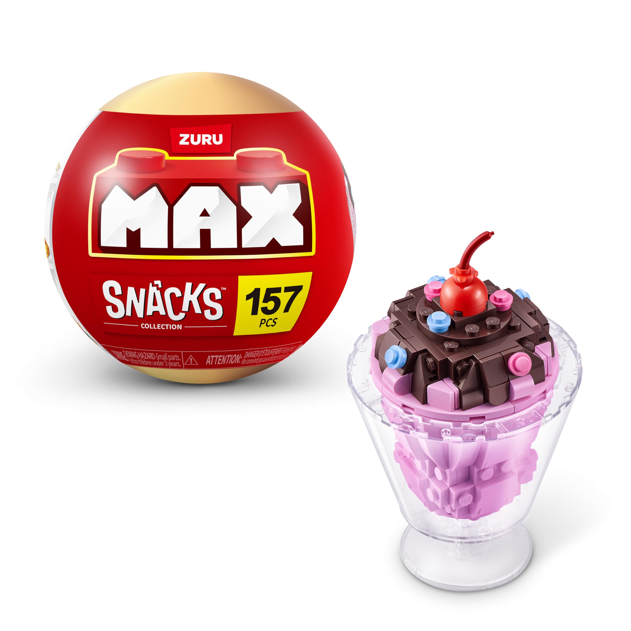Max Build More MAX-SNACK-SERIES 1-CAPSULE - Ice Cream Building Set | Compatible | Ages 3+ 1