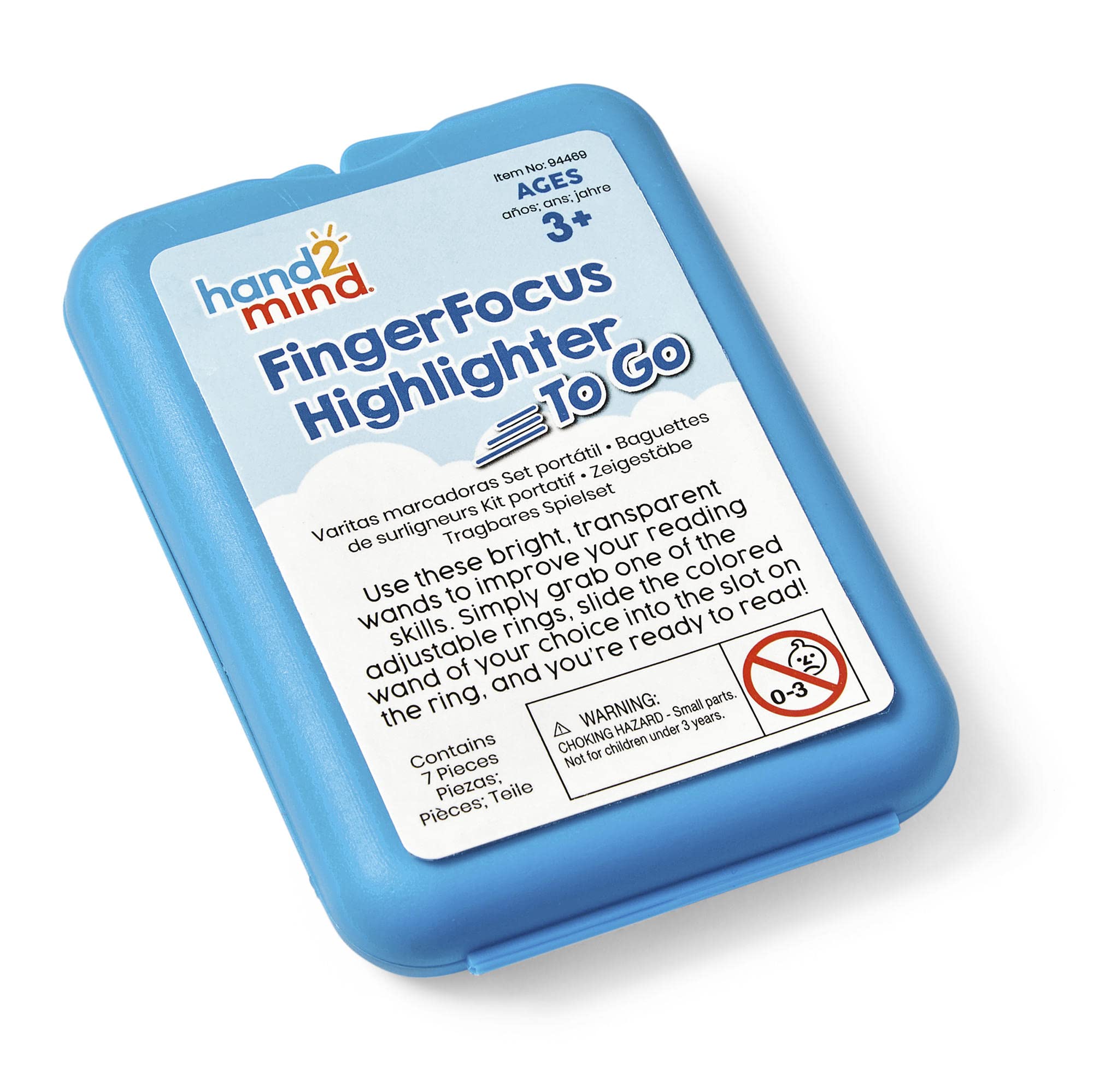 hand2mind Finger Focus Highlighter Set - Dyslexia & Autism Reading Aid | Ages 3+ 5