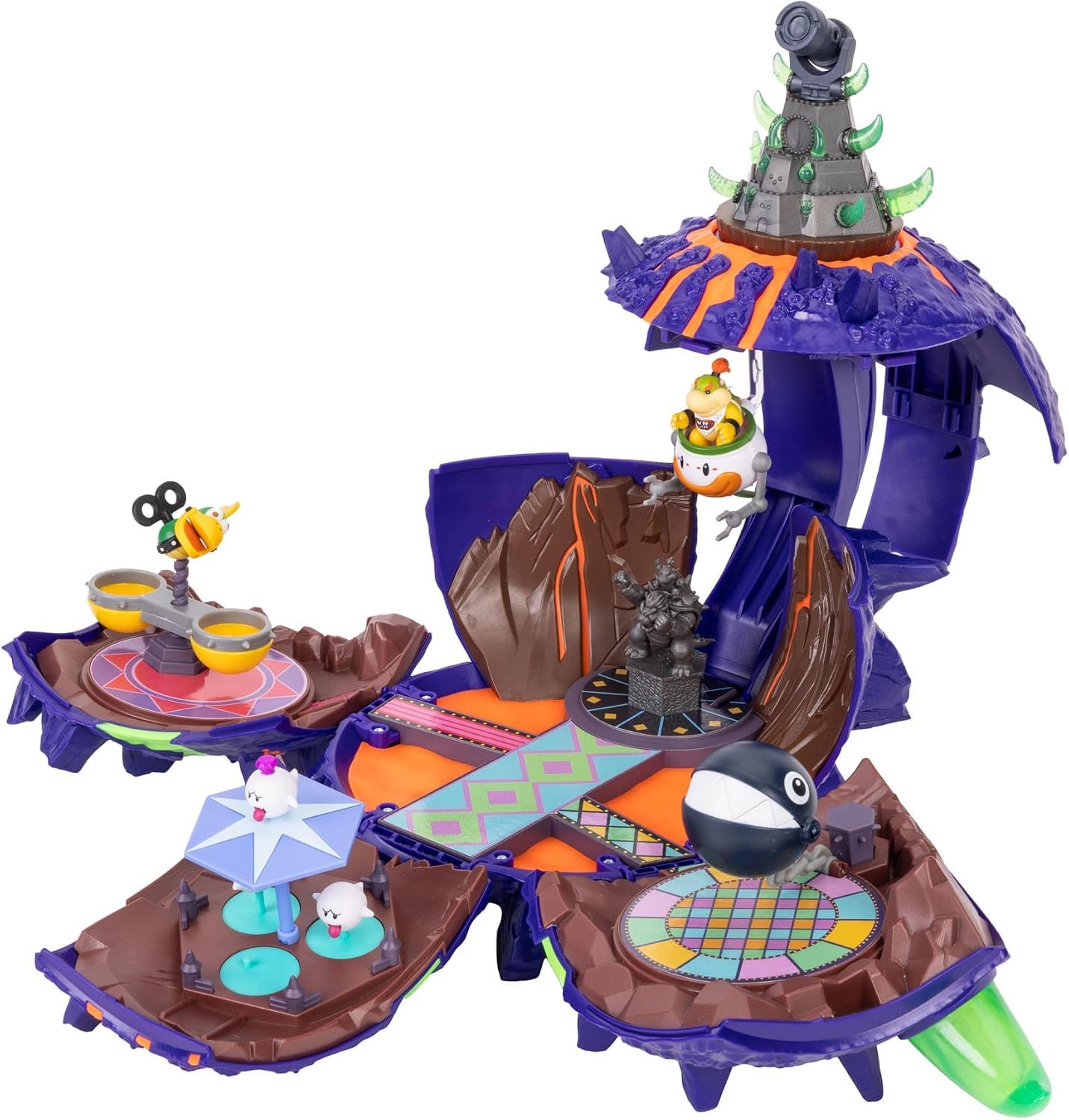 THE SUPER MARIO BROS. MOVIE Wonder Bowser Jr. Planet Playset with 1.5" Mini Figure and Clown Car | Ages 3+ | Plastic 1