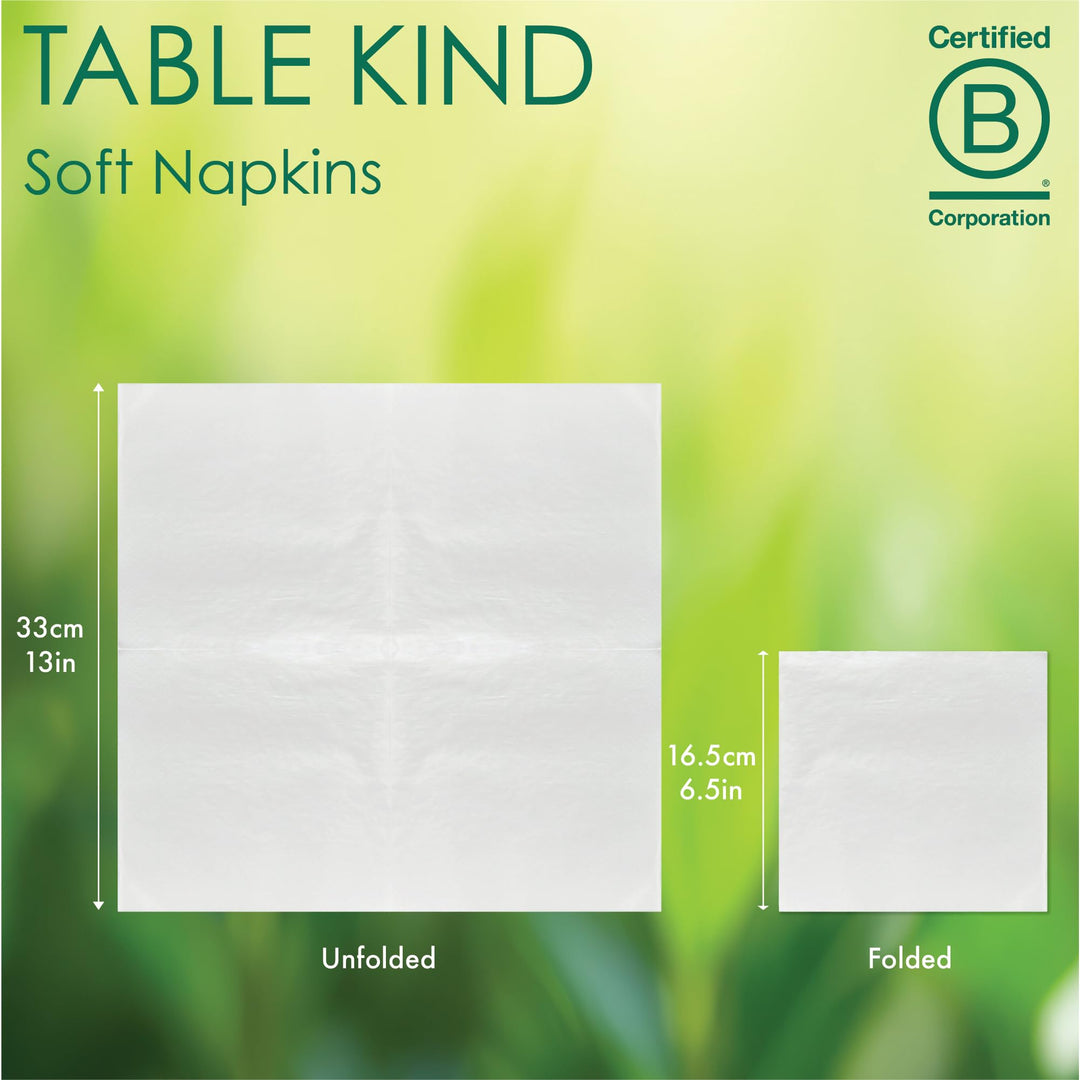 Talking Tables Table Kind 100 Pack Soft White Napkins 2-Ply 33cm