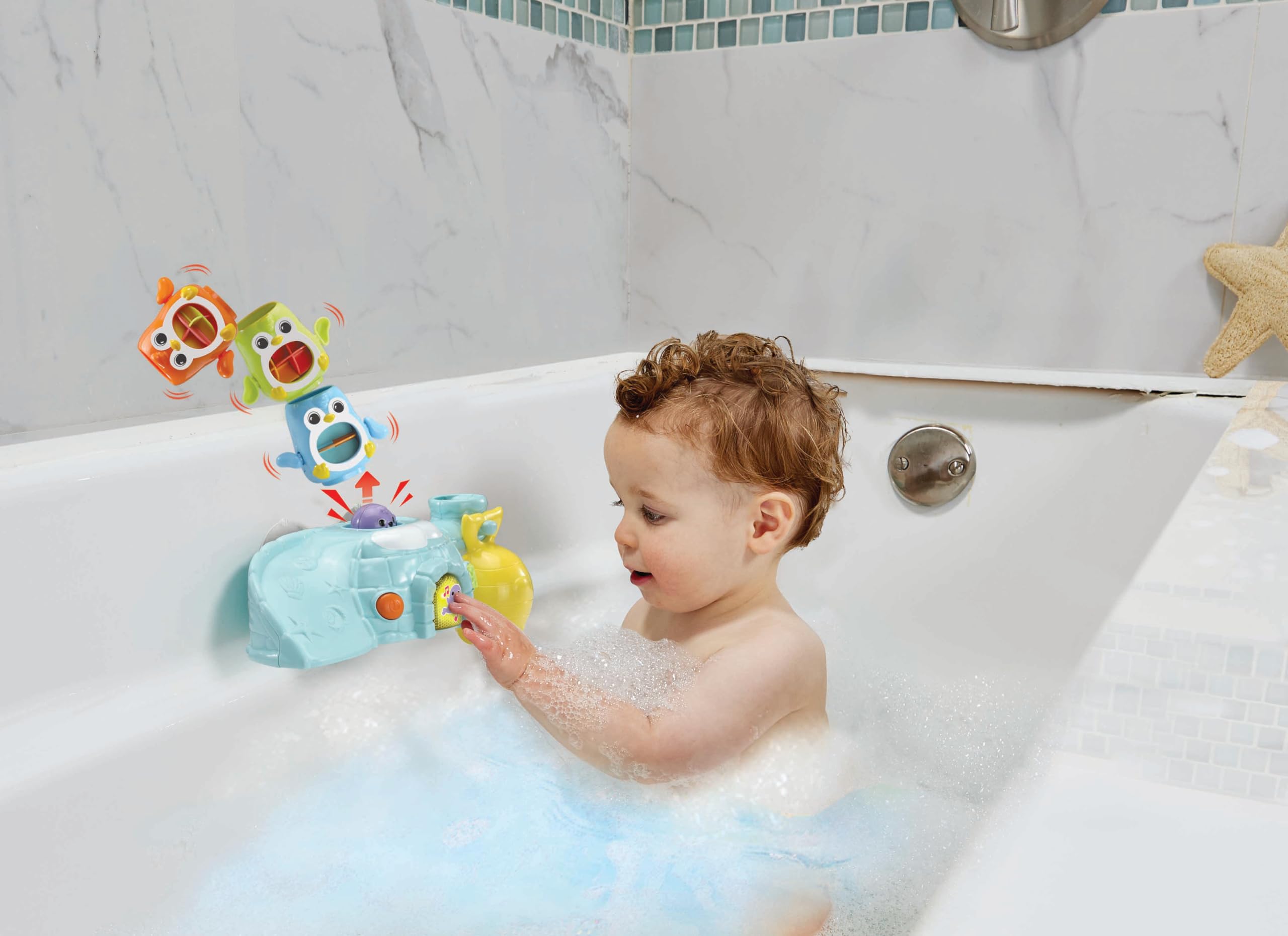 VTech Stack and Slide Penguin Pals - Interactive Bath Toy for Toddlers 12 Months+ 2