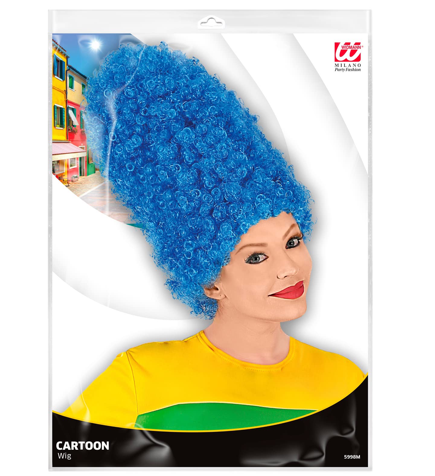 Widmann Marge Simpson Wig - Blue Cartoon Character Costume Accessory 2