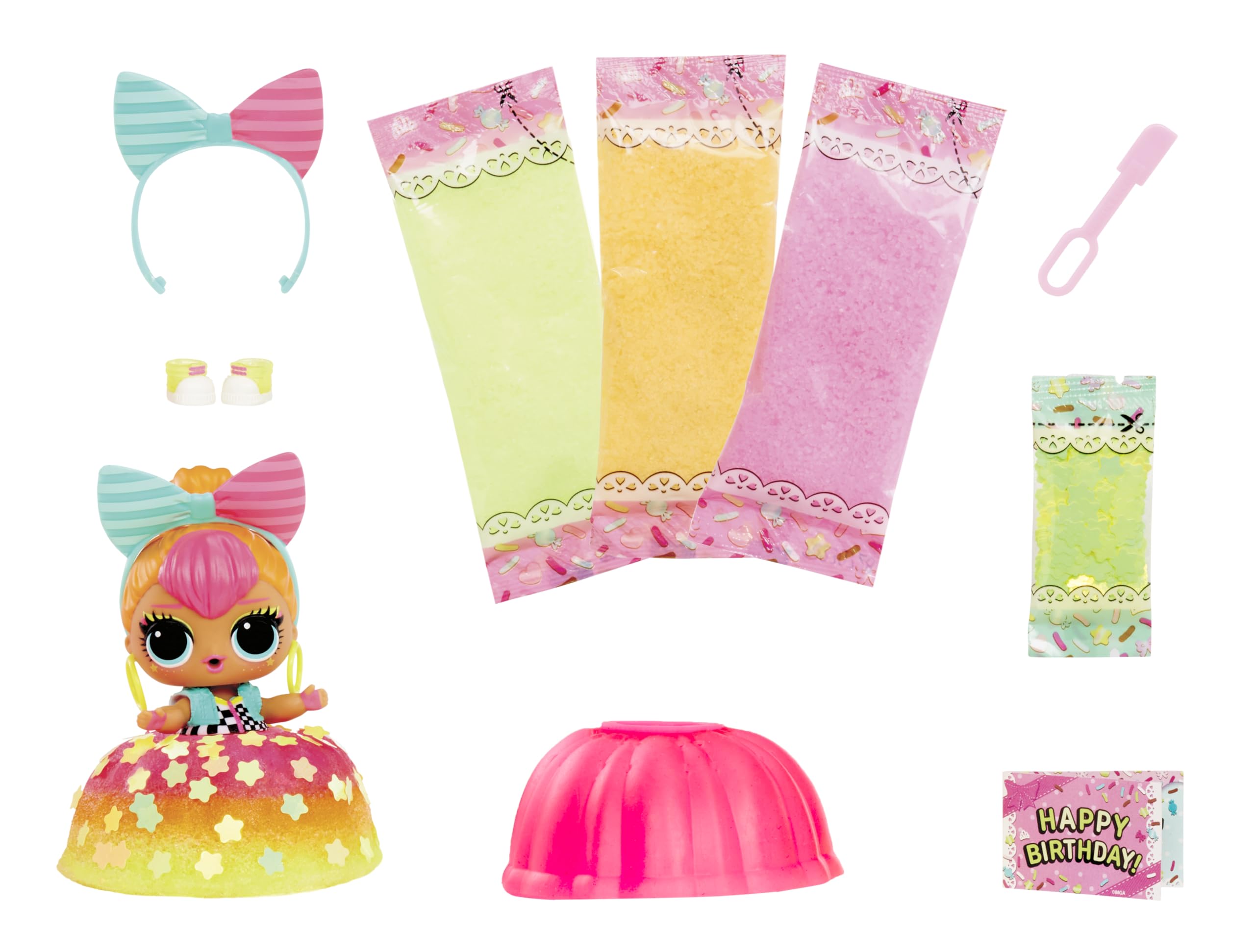 L.O.L. Surprise! Mix & Make Birthday Cake Tots - DIY Cake Dress Doll Playset for Ages 3+