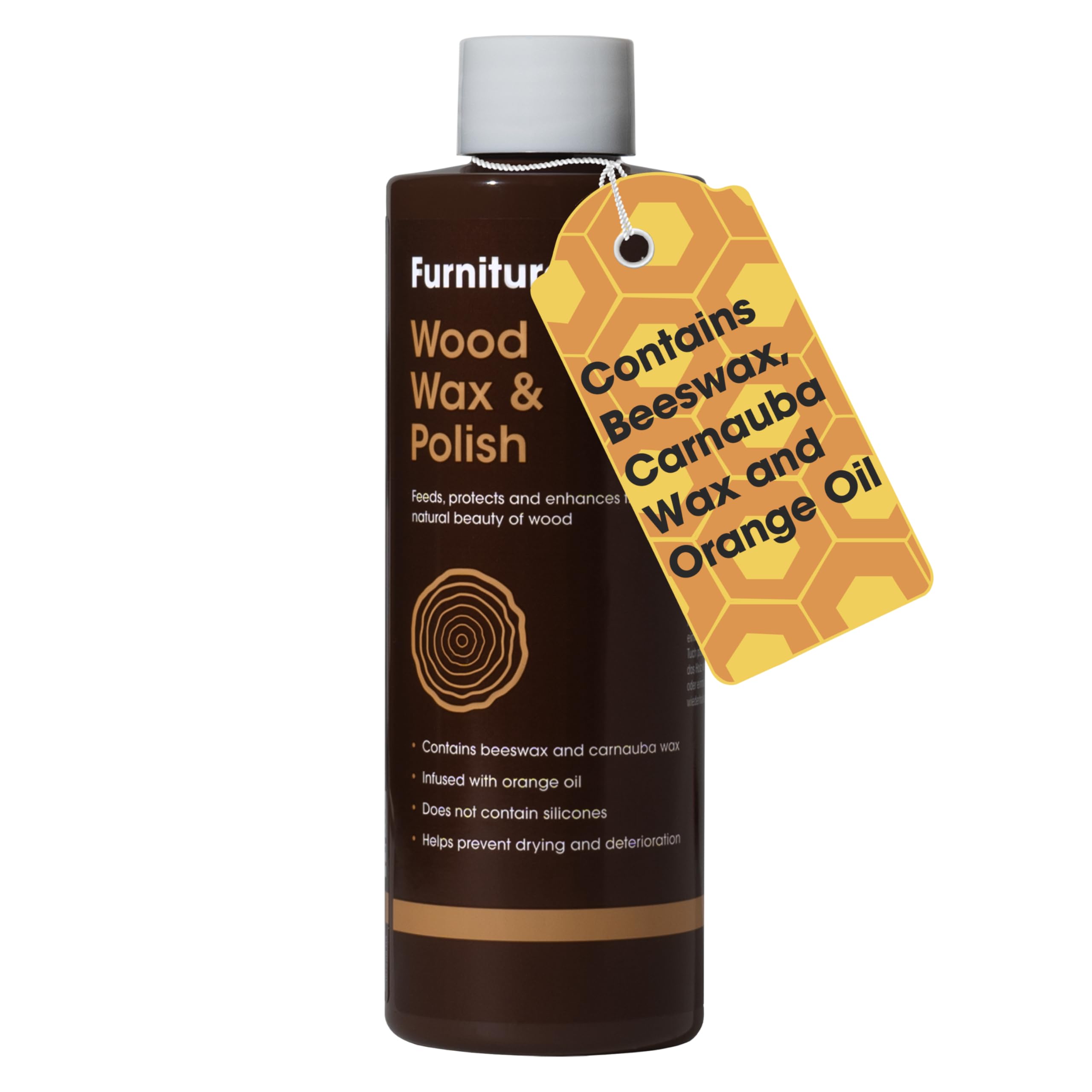 Furniture Clinic Natural Wood Wax & Polish - Beeswax & Carnauba Formula for Finished & Unfinished Wood 1