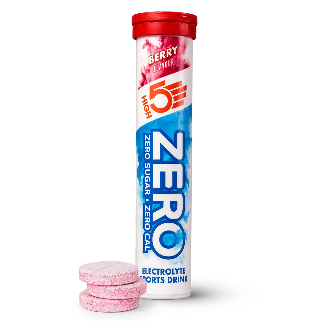 HIGH5 ZERO Electrolyte Hydration Tablets with Vitamin C | Sugar Free Performance Boost | Berry Flavor (H5-ZBER)