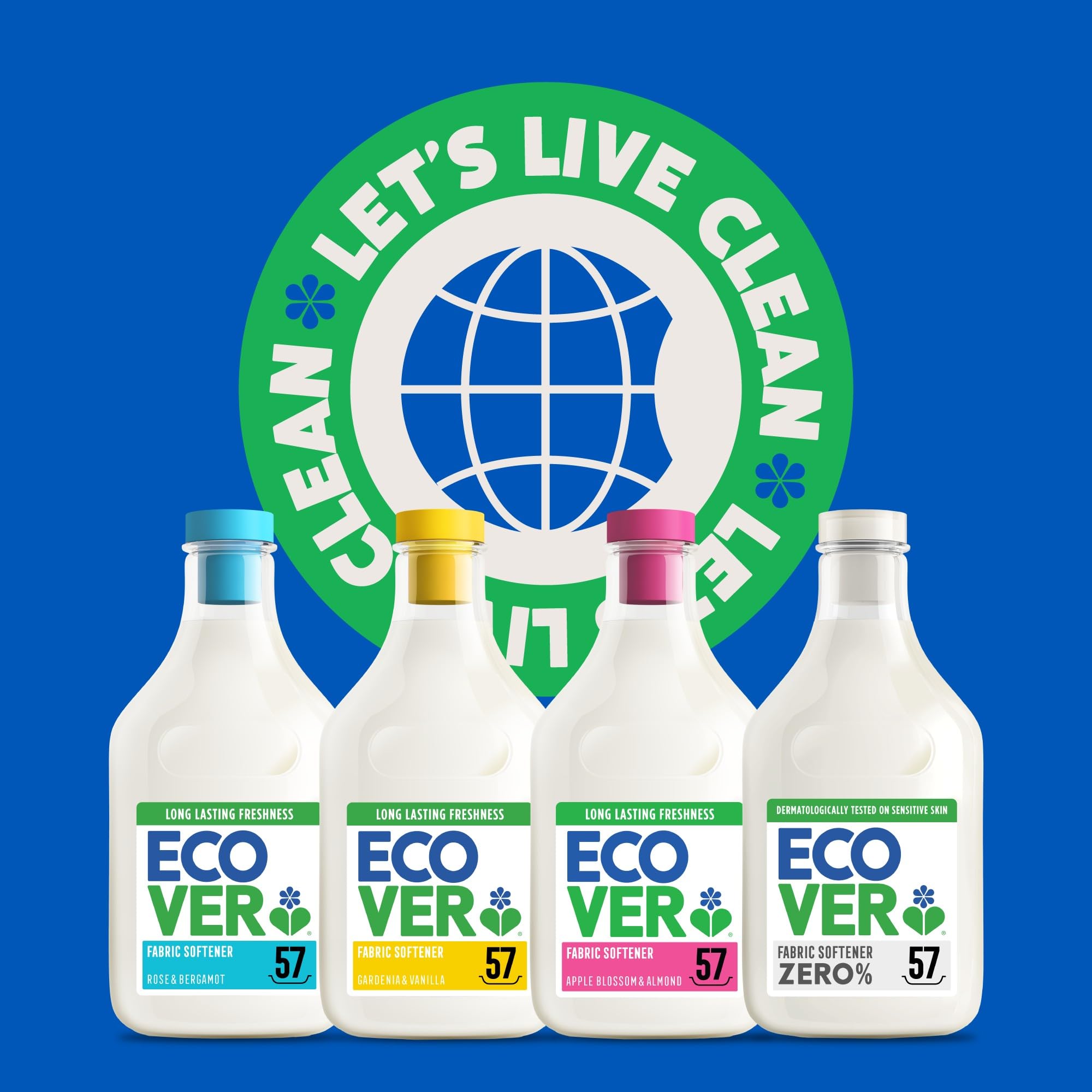Ecover Concentrated Liquid Fabric Softener Apple Scent | 1.43L | Softening & Fade Control 8