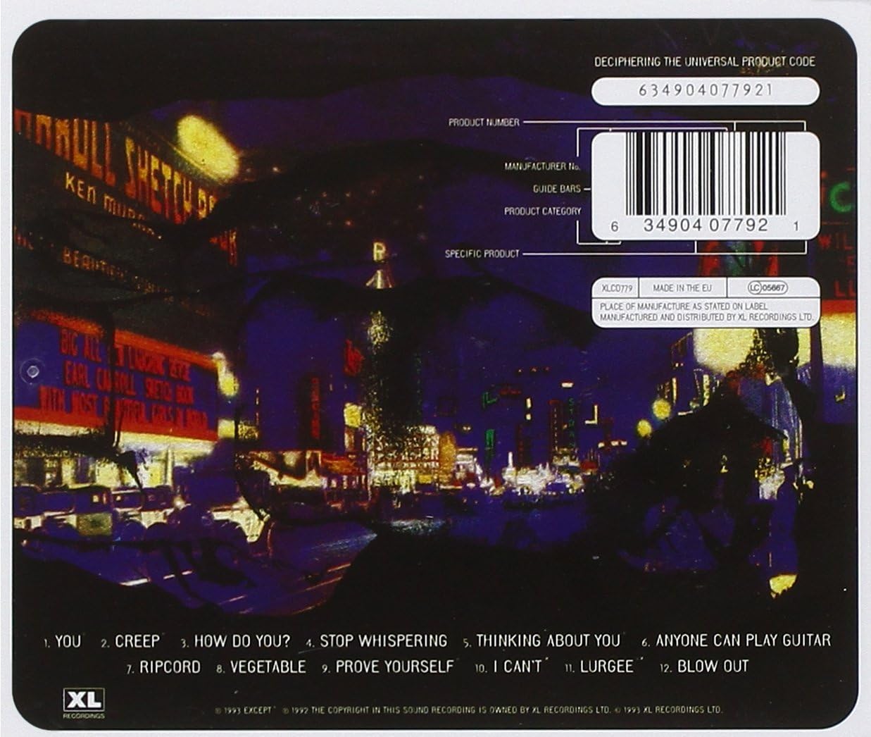 Radiohead - Pablo Honey Audio CD 2