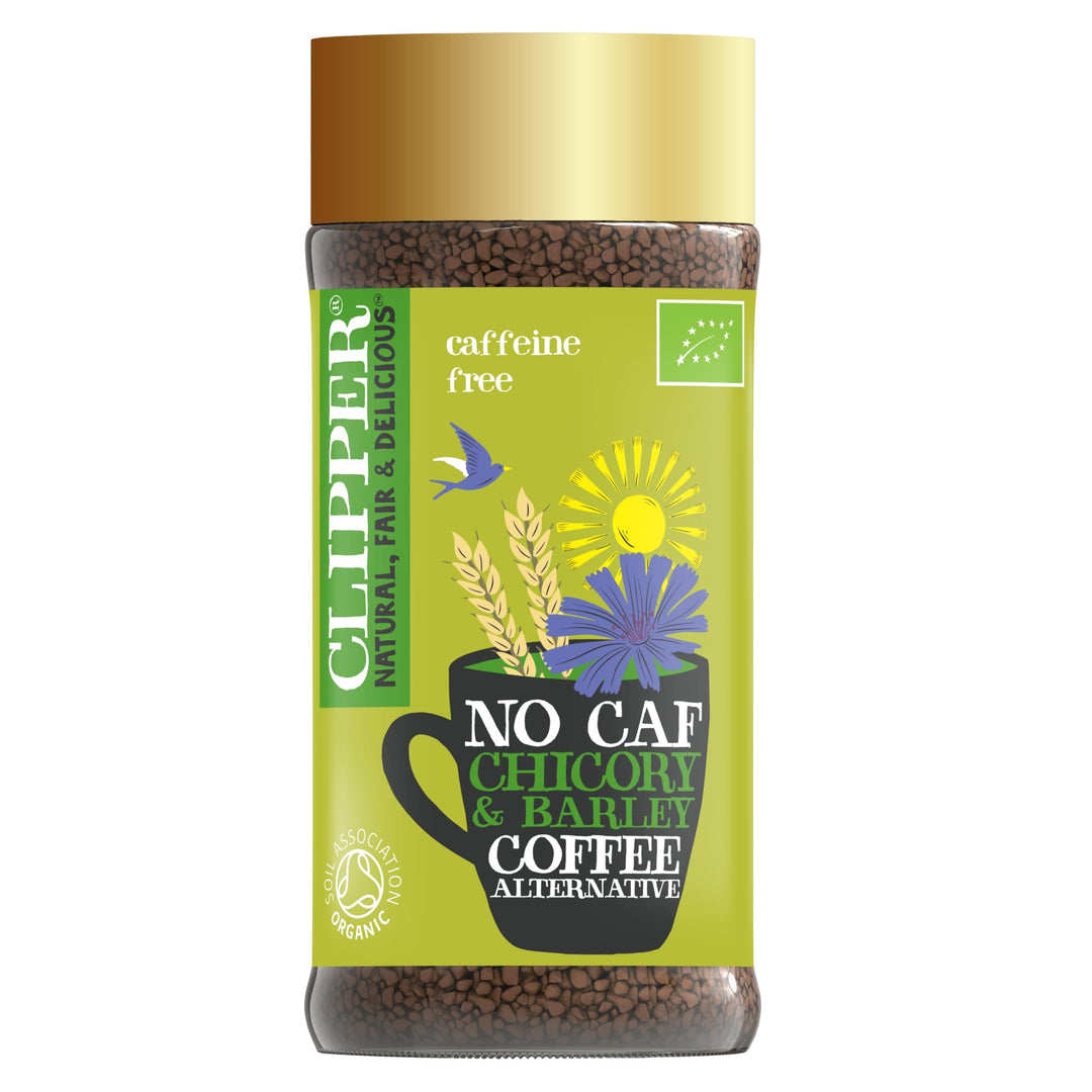 Clipper Organic No Caf Coffee Alternative 100g | Caffeine-Free Barley & Chicory Blend