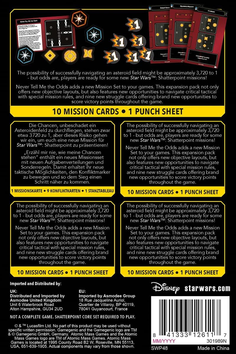 Atomic Mass Games Star Wars: Shatterpoint Never Tell Me the Odds Mission Pack 4