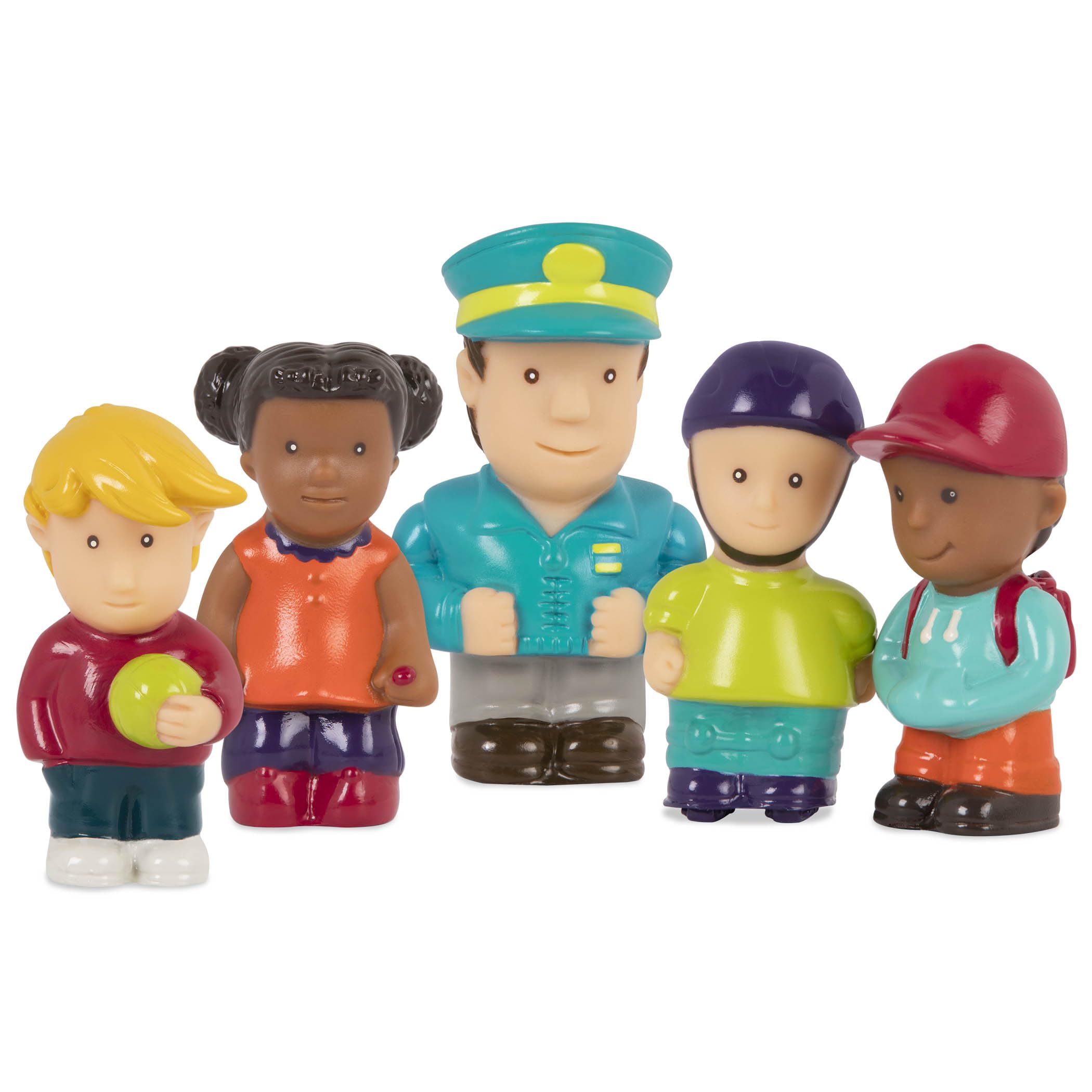 Battat Light & Sound School Bus Toy with Driver and 4 Passengers - Educational Vehicle Playset for Toddlers 18M+ 12