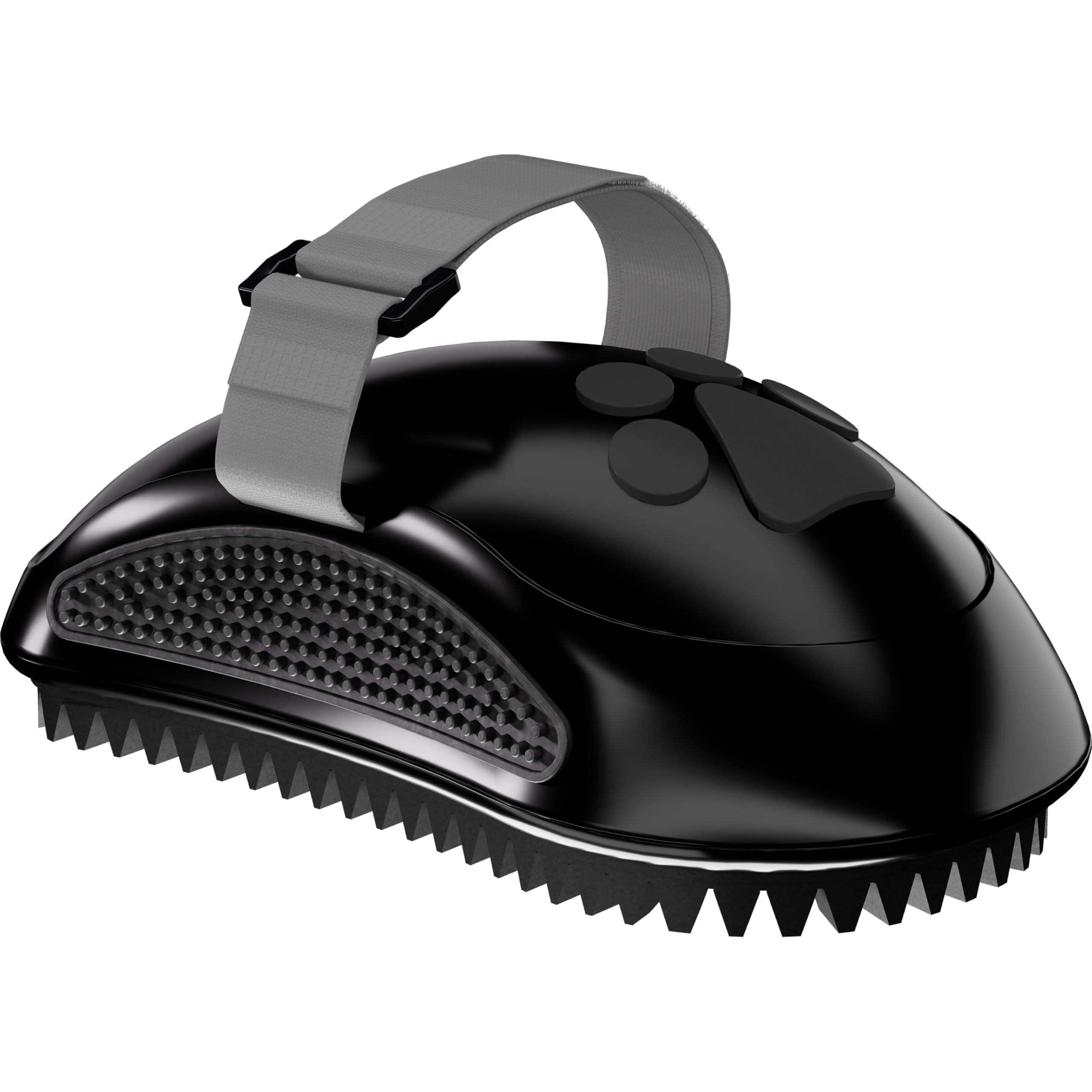 FURminator Curry Comb Large - Rubber Grooming Brush for Dogs & Horses, Removes Loose Hair & Dust, Massages Skin