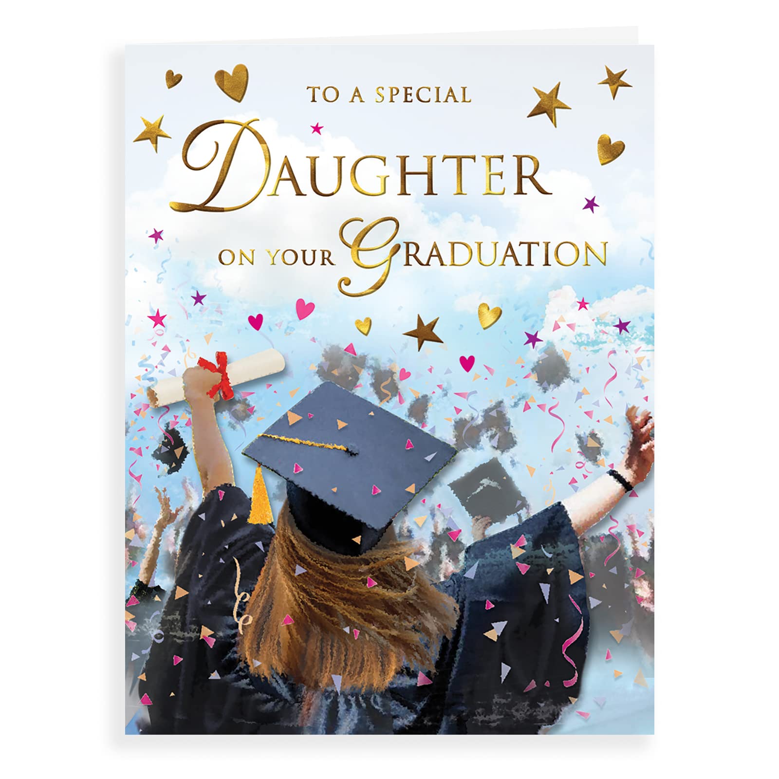 Piccadilly Greetings Regal Publishing Graduation Daughter Card | 8 x 6 Inches | Black/Grey/Green/Beige 1