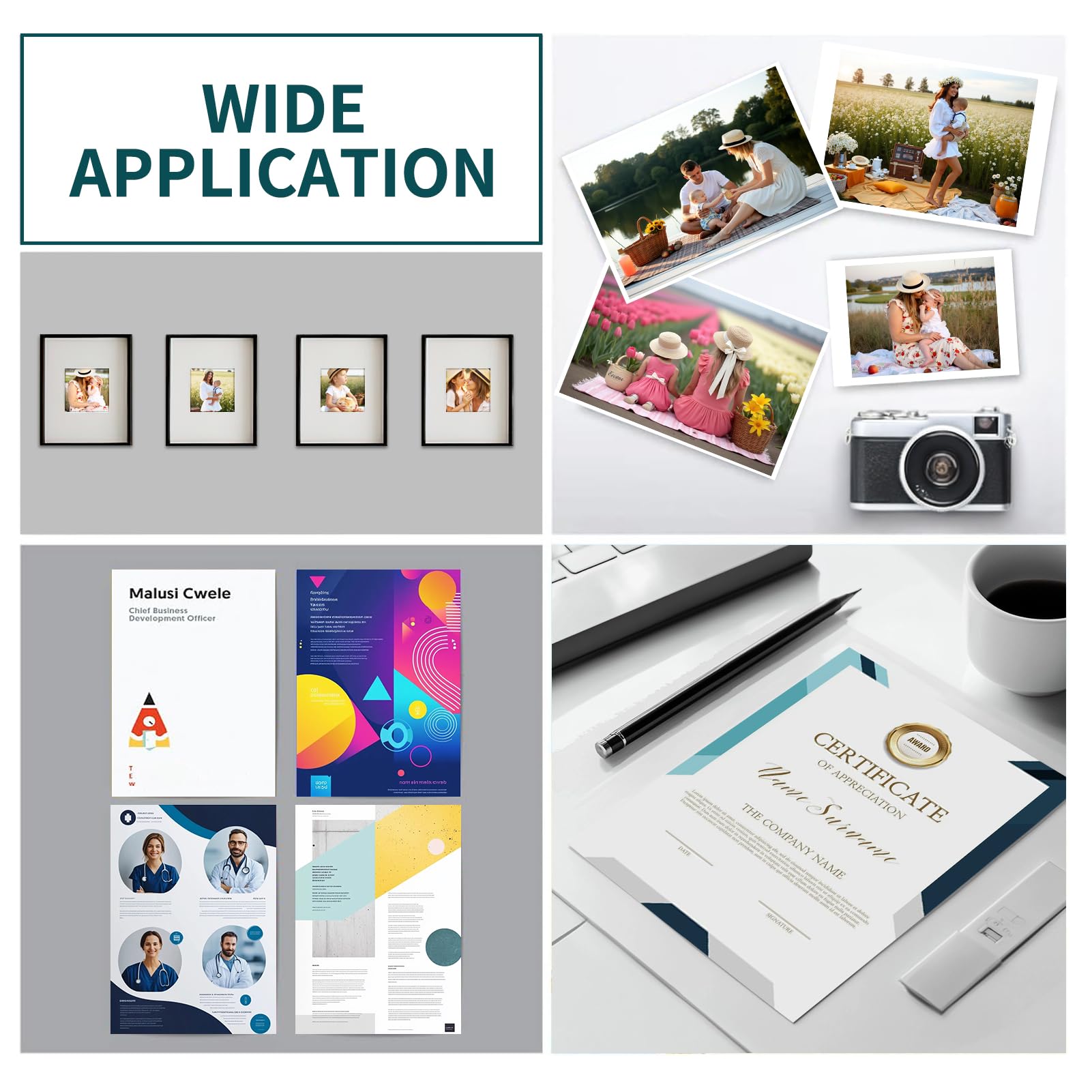 Ditwis Photo Paper - 100 Sheets A4 Glossy, 200 GSM Premium Quality for Inkjet Printing 6