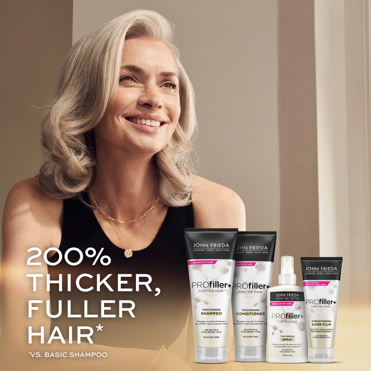 John Frieda PROfiller+ Thickening Shampoo for Thin, Fine Hair (250ml) 4