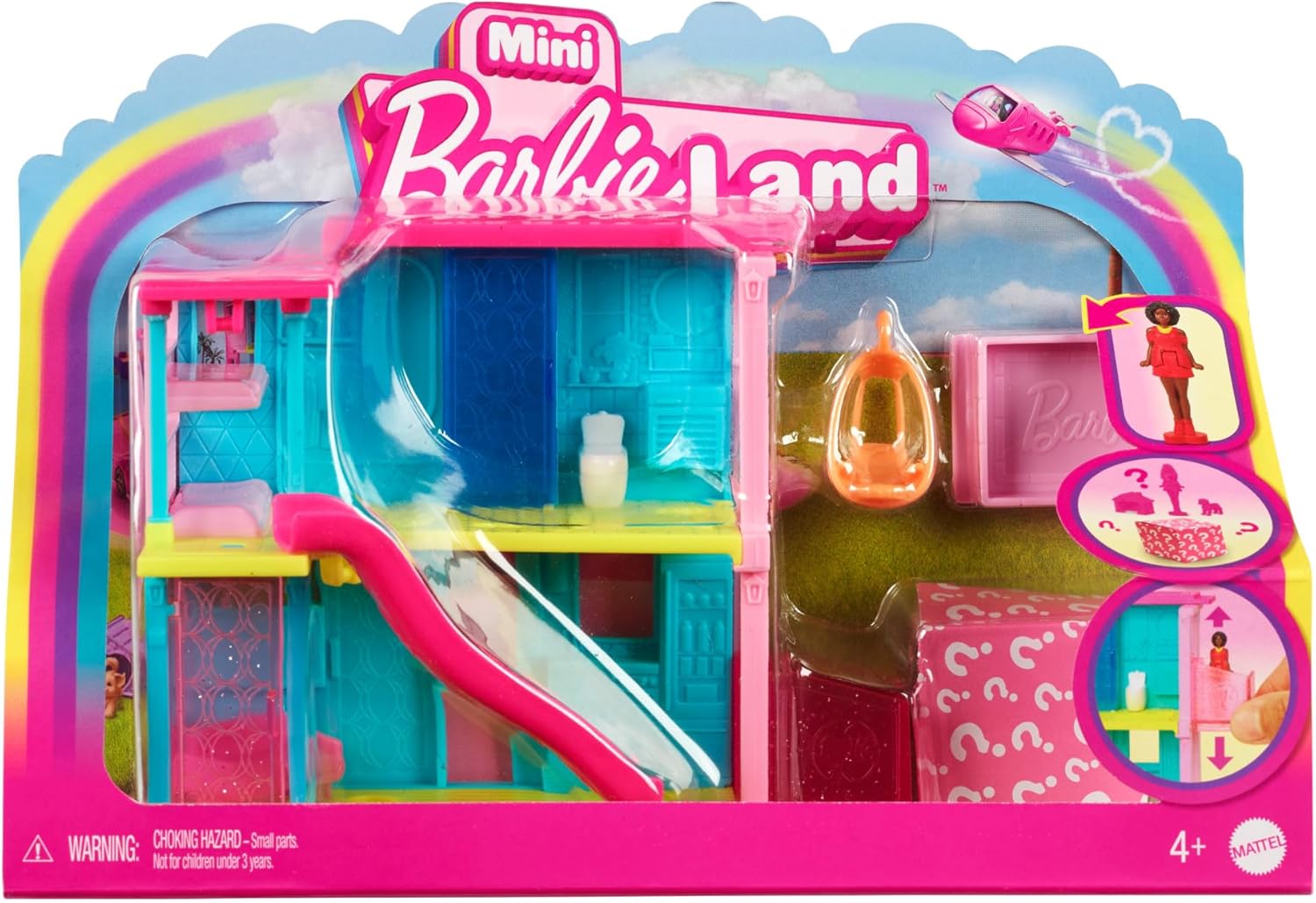 Barbie Mini BarbieLand Doll House Set - Mini Dreamhouse with 1.5-inch Doll & Pet, Ages 4+ 1