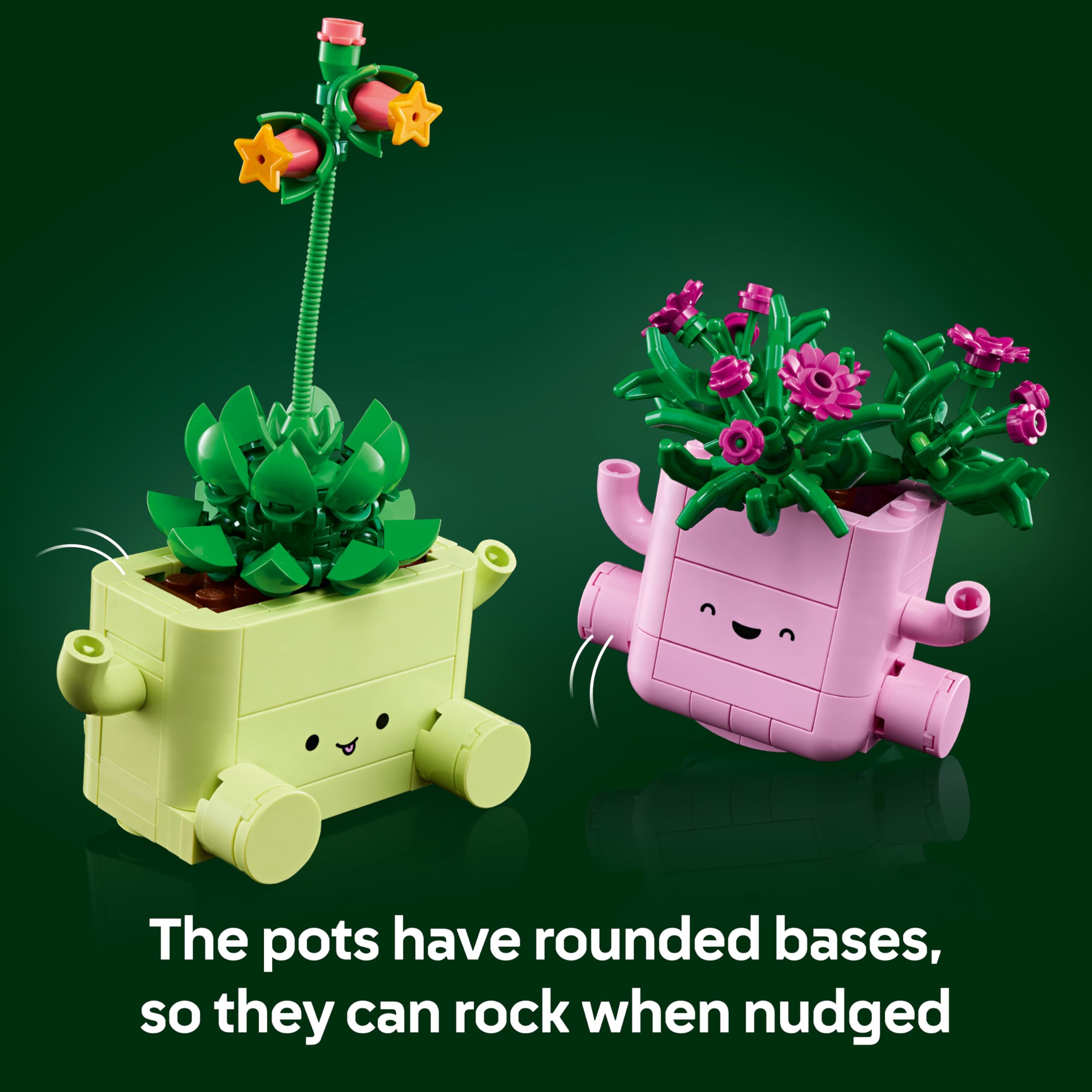 LEGO Botanicals Rocking Plants Set - 2 Artificial Plants, Pastel Pots | Ages 9+ 6