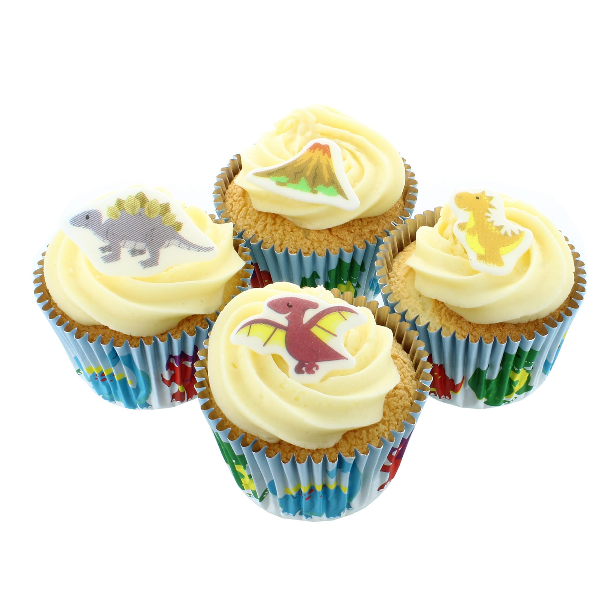 Culpitt – Dinosaurier-Zuckerdekorationen, 32 Stück, essbare Cupcake-Topper 4