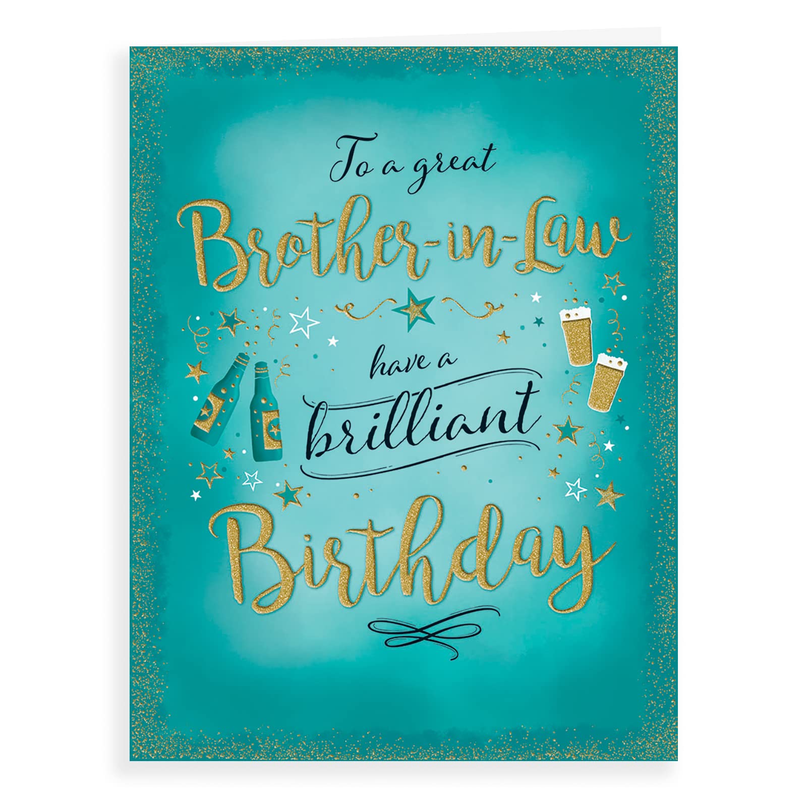 Piccadilly Greetings Modern Birthday Card for Brother In Law | 8 x 6 Inches