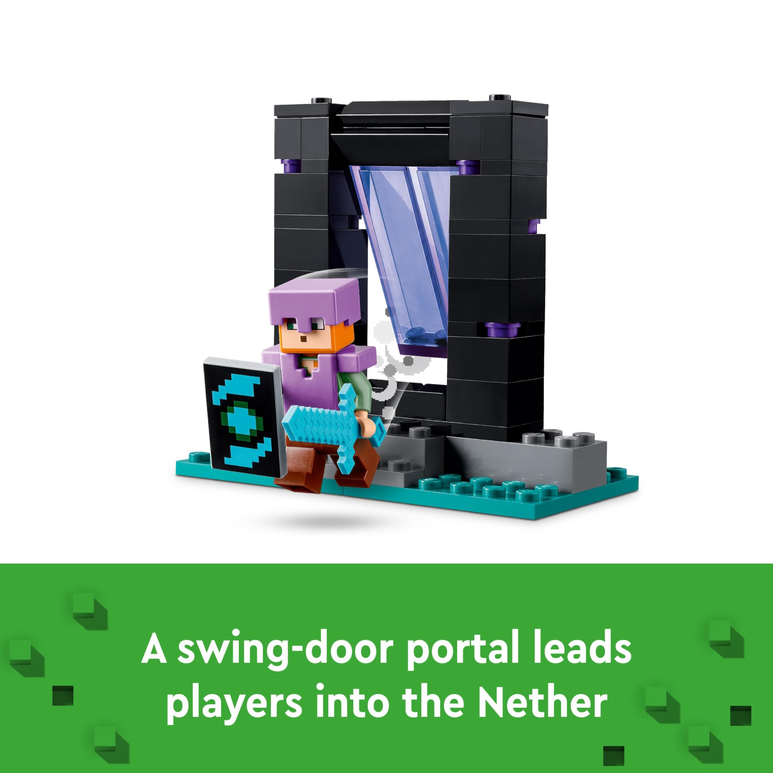 LEGO Minecraft The Armoury 21252 - Building Set with Alex, Armoursmith & Nether Portal 3