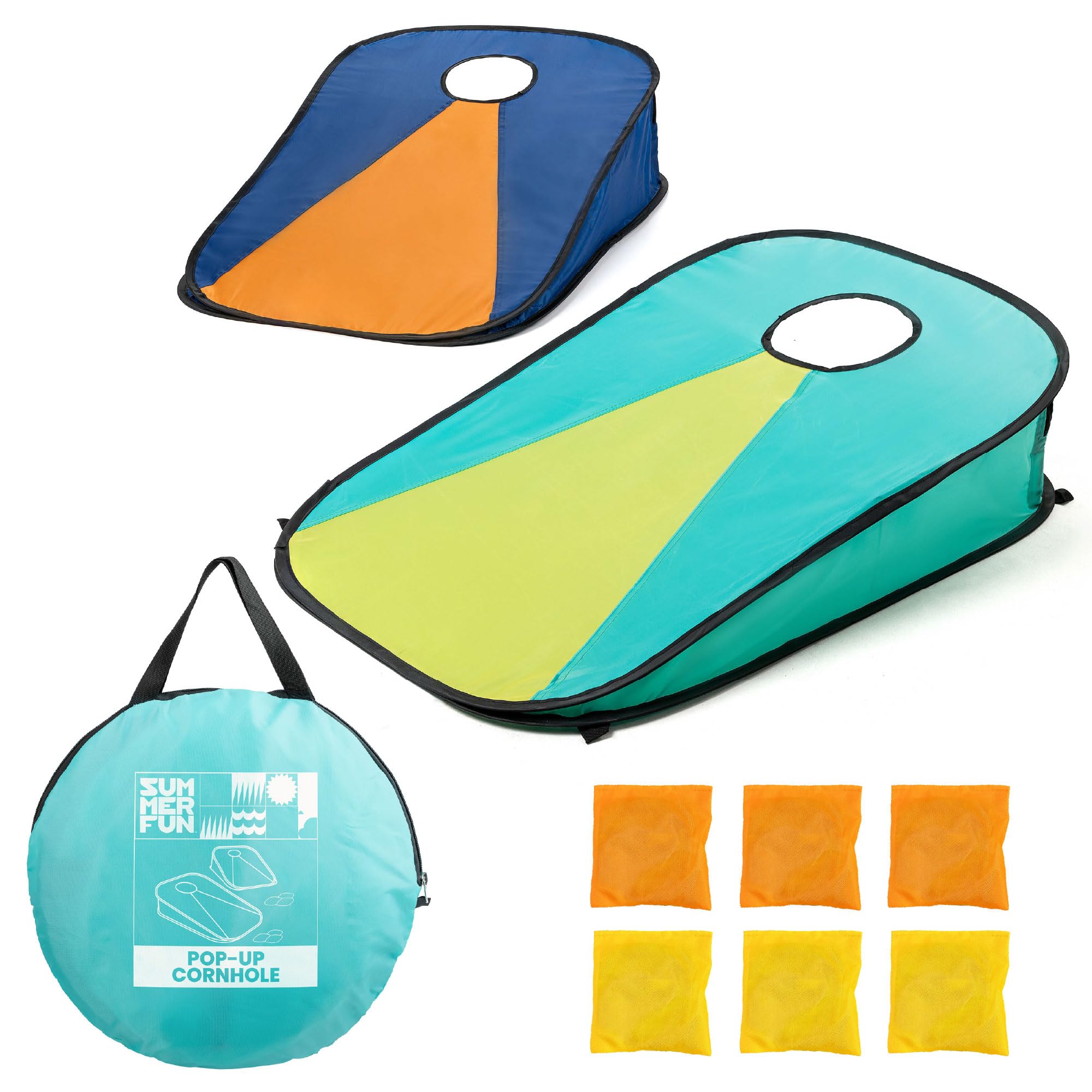 Toyrific Pop-Up Cornhole Game Set - Portable Bean Bag Toss for 4 Players | Polyester 1