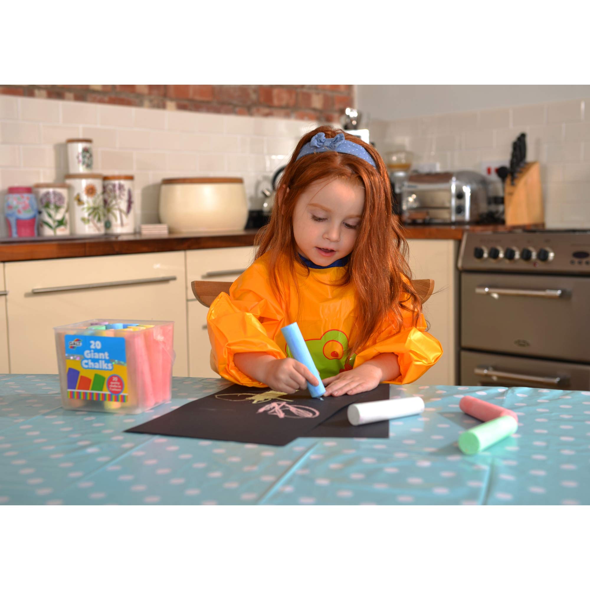 Galt 20 Giant Chalks - Extra Large Chunky Pavement Chalks for Kids Ages 3+ | Washable & Portable 2