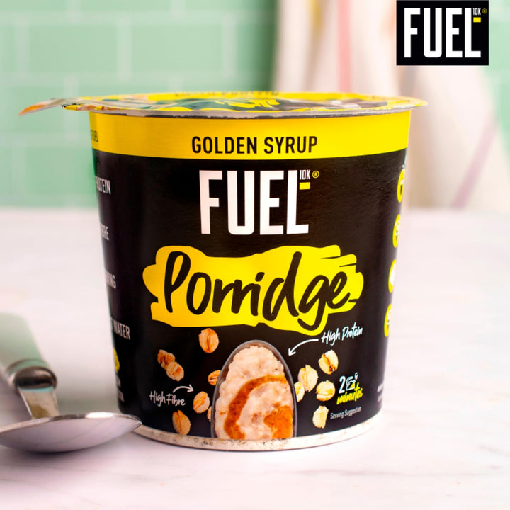 FUEL10K Golden Syrup High Protein Porridge Oat Cereal Pot - 8 x 70g