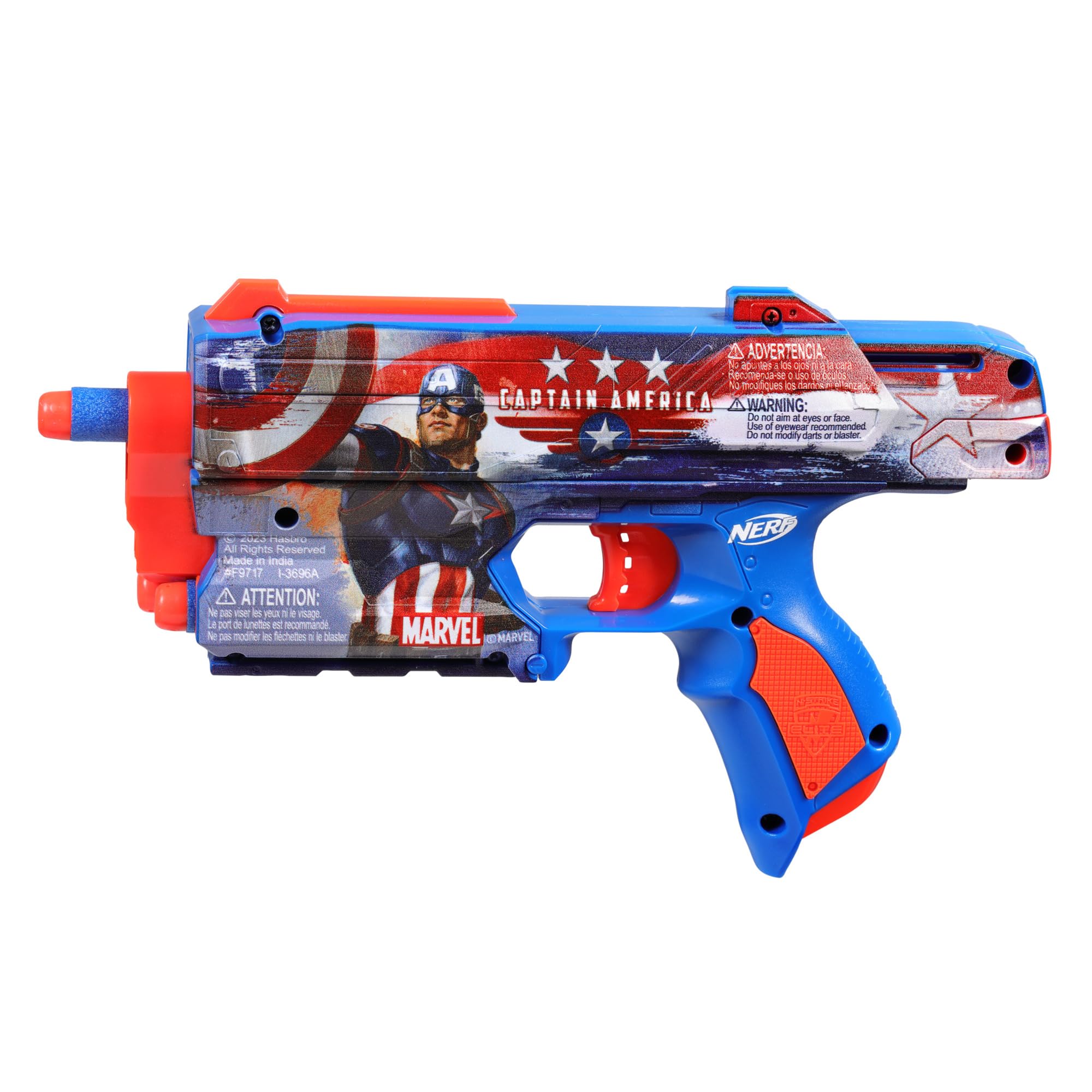 Nerf Marvel Captain America Dart Blaster - Includes Holster & 10 Elite Darts | Ages 8+ 4
