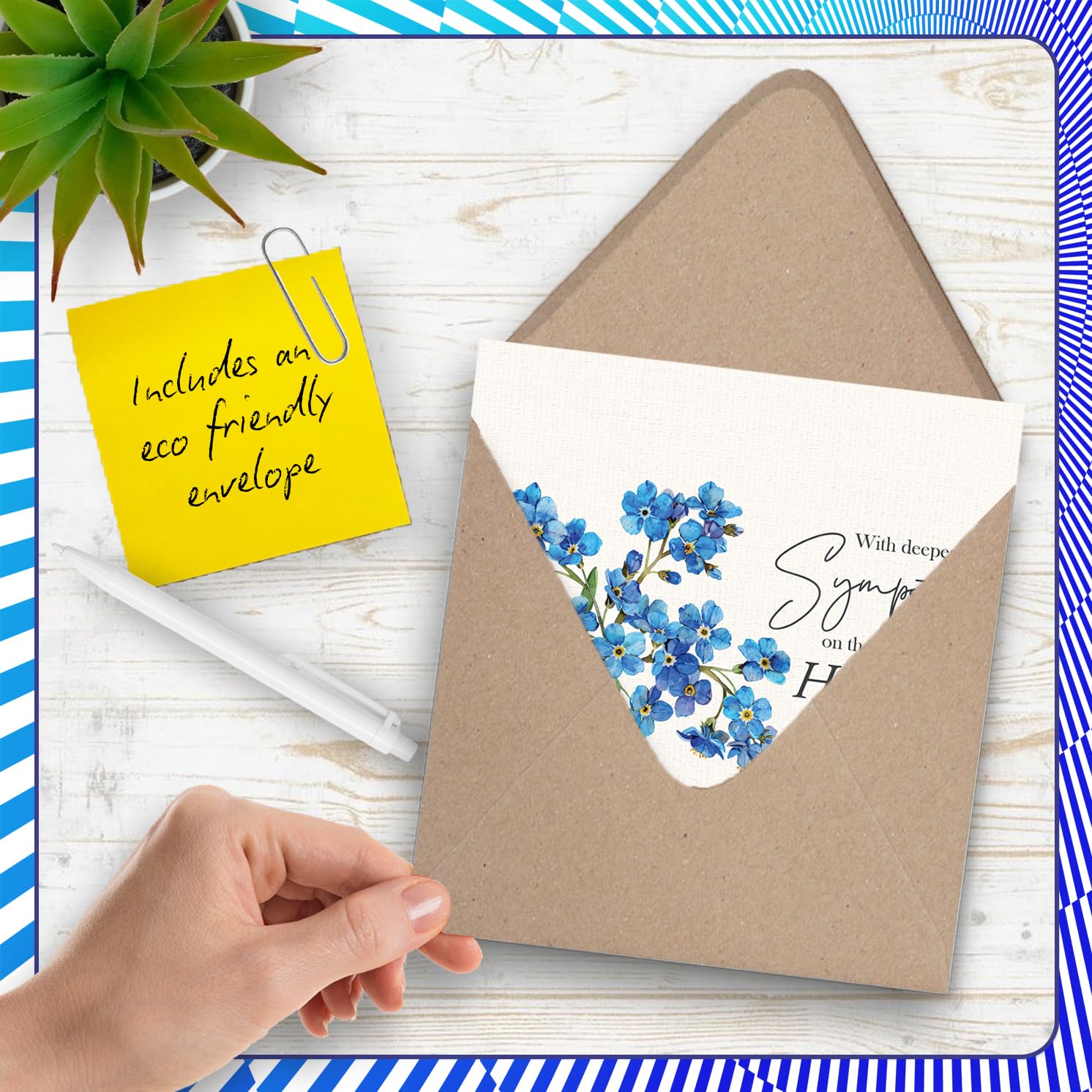 Stuff4 Sympathy Card for Loss of Husband - With Deepest Sympathy | 145mm x 145mm 5