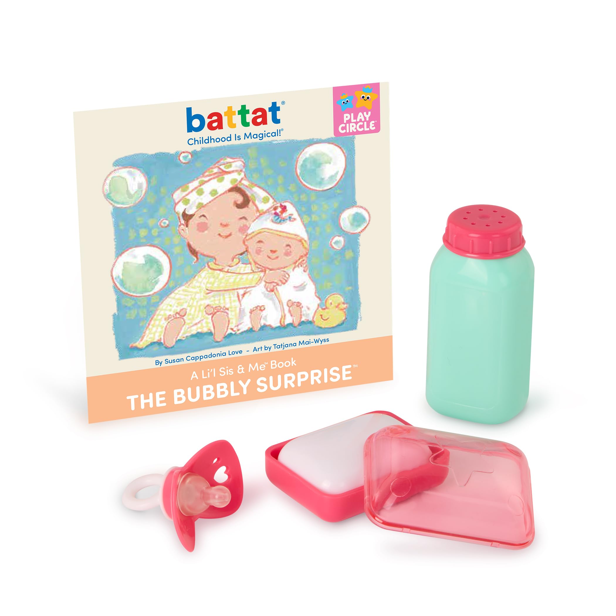 Baby Sweetheart 12-Inch Soft Body Bath Time Doll with Storybook and Accessories | Ages 2+ 3