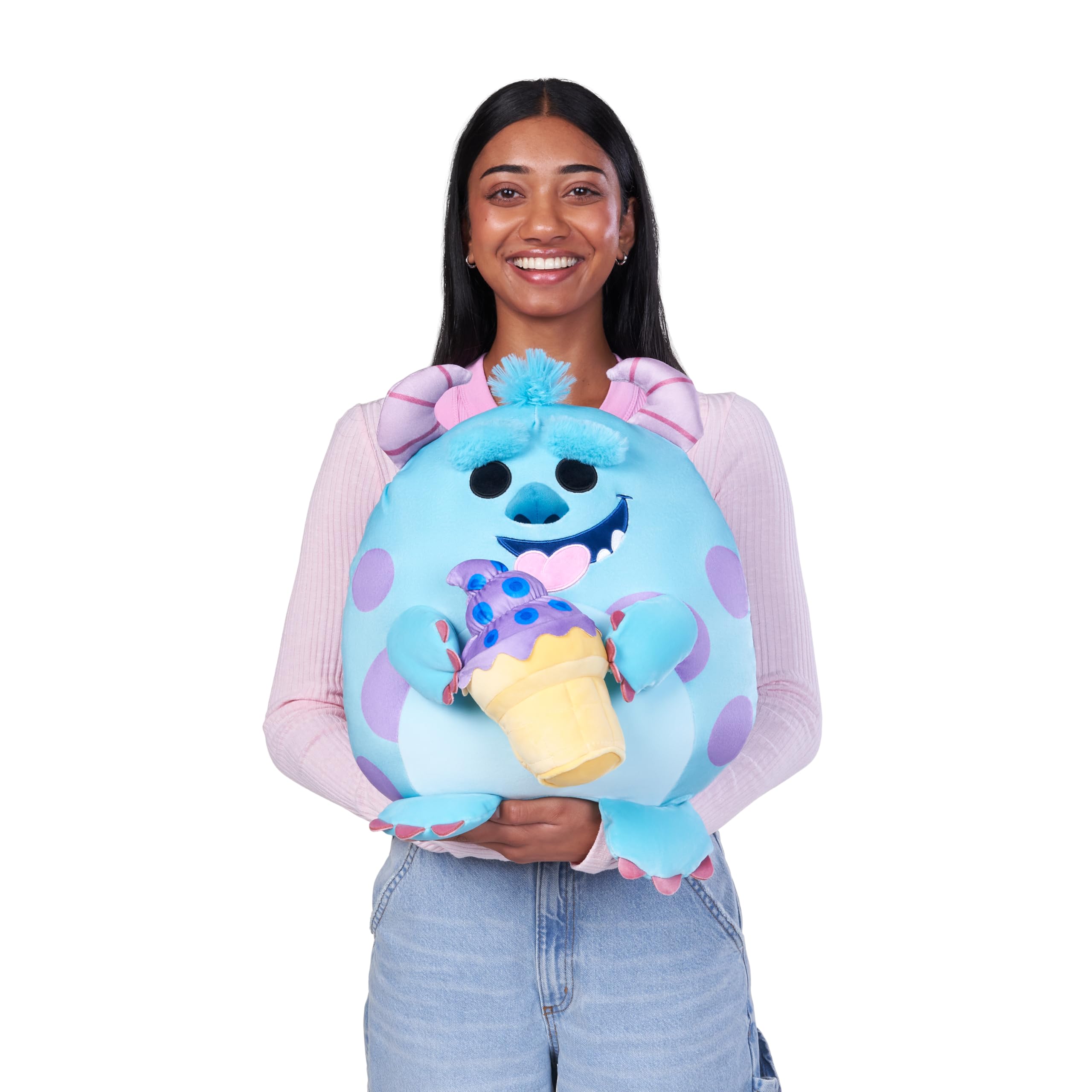 Snackles Disney Sulley 14-inch Plush Toy with Snack Accessory - Super-Soft Stuffed Animal for Kids 12