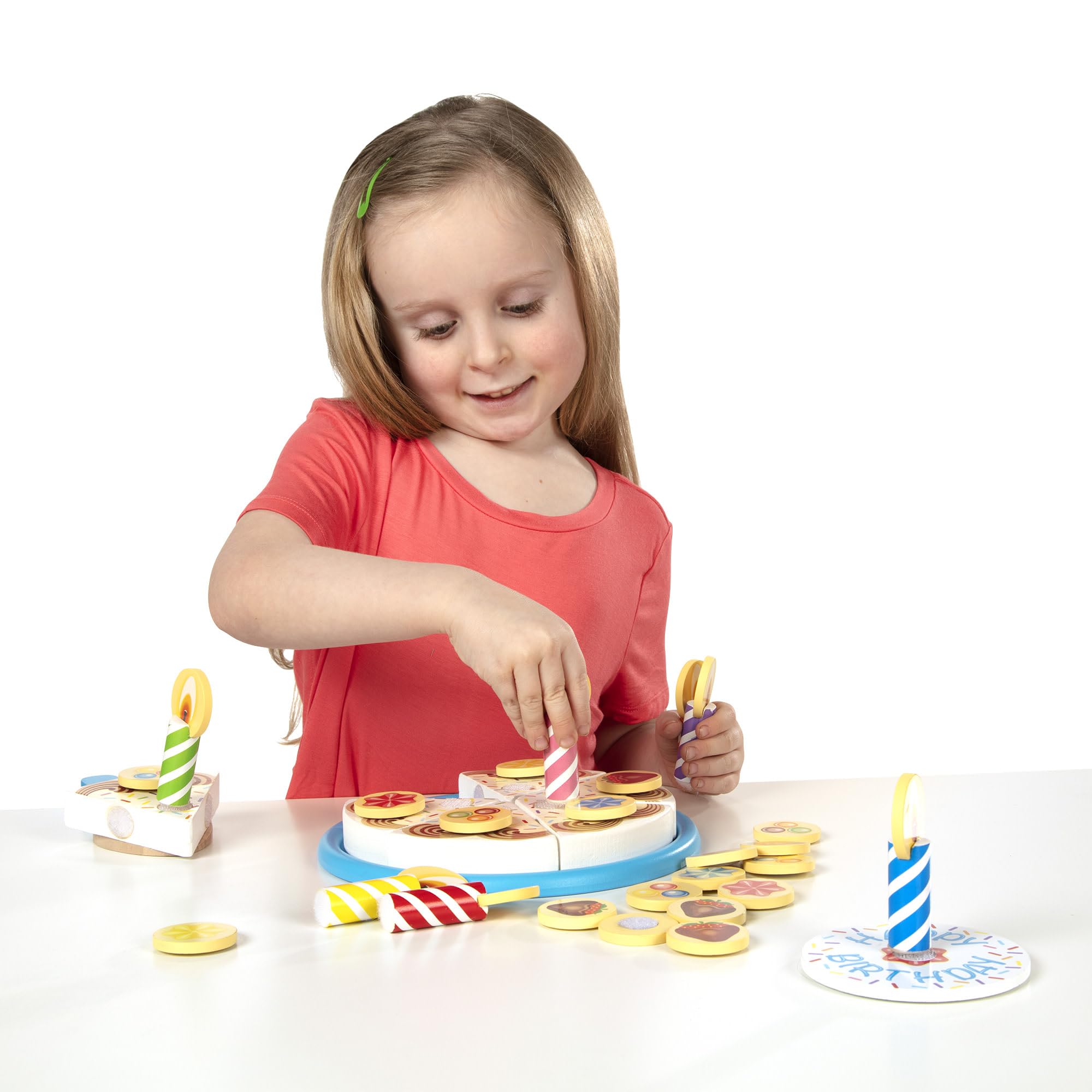 Melissa & Doug Wooden Birthday Cake Play Food Toy for Kids Ages 3-6 | 20 Pieces 8