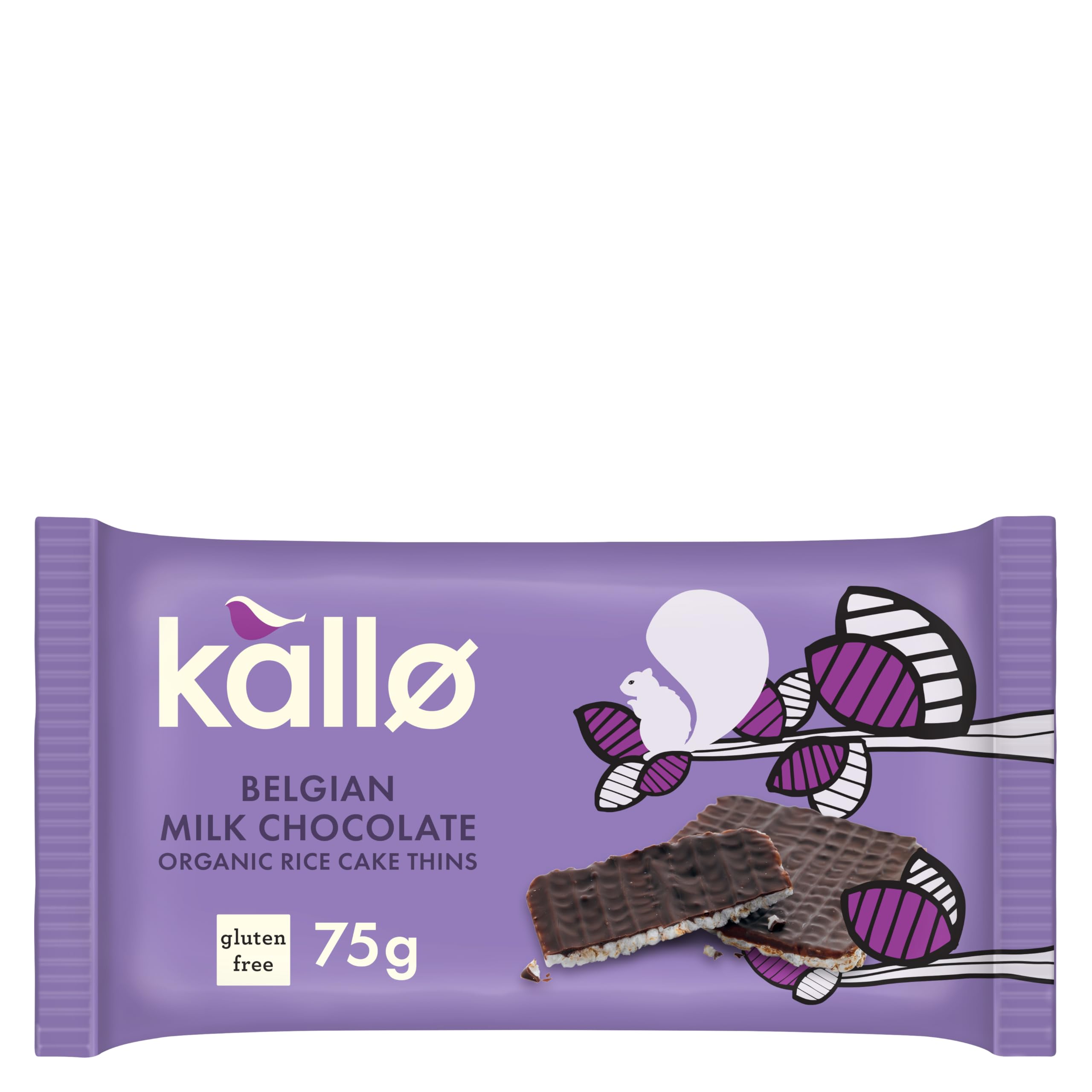Kallo Organic Belgian Milk Chocolate Thins Rice Cake | Gluten Free | 75g 1
