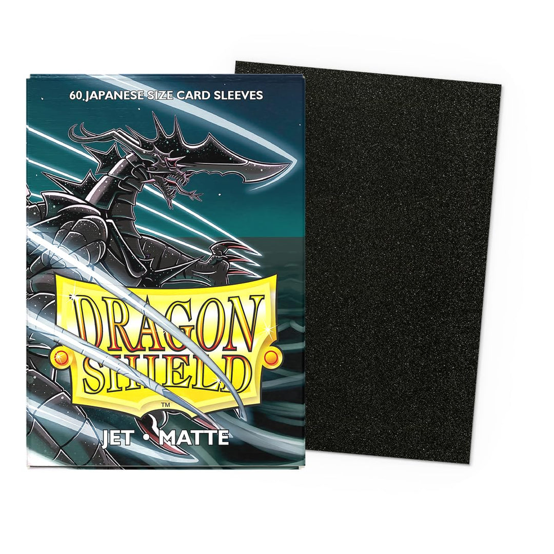 Dragon Shield Matte Japanese Size Sleeves 60pk - Jet Black, Multicolored