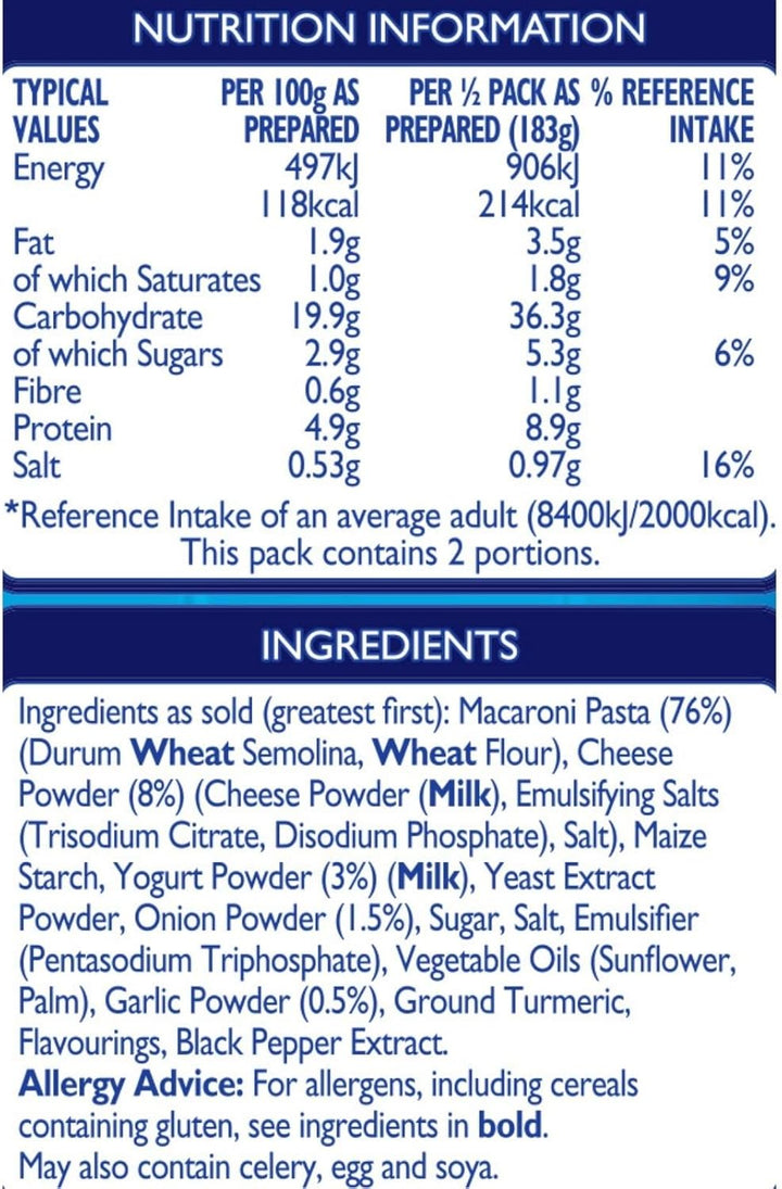 Batchelors Pasta 'n' Sauce Mac 'N' Cheese Pasta Ready Meal, 99g Packet (Pack of 7)