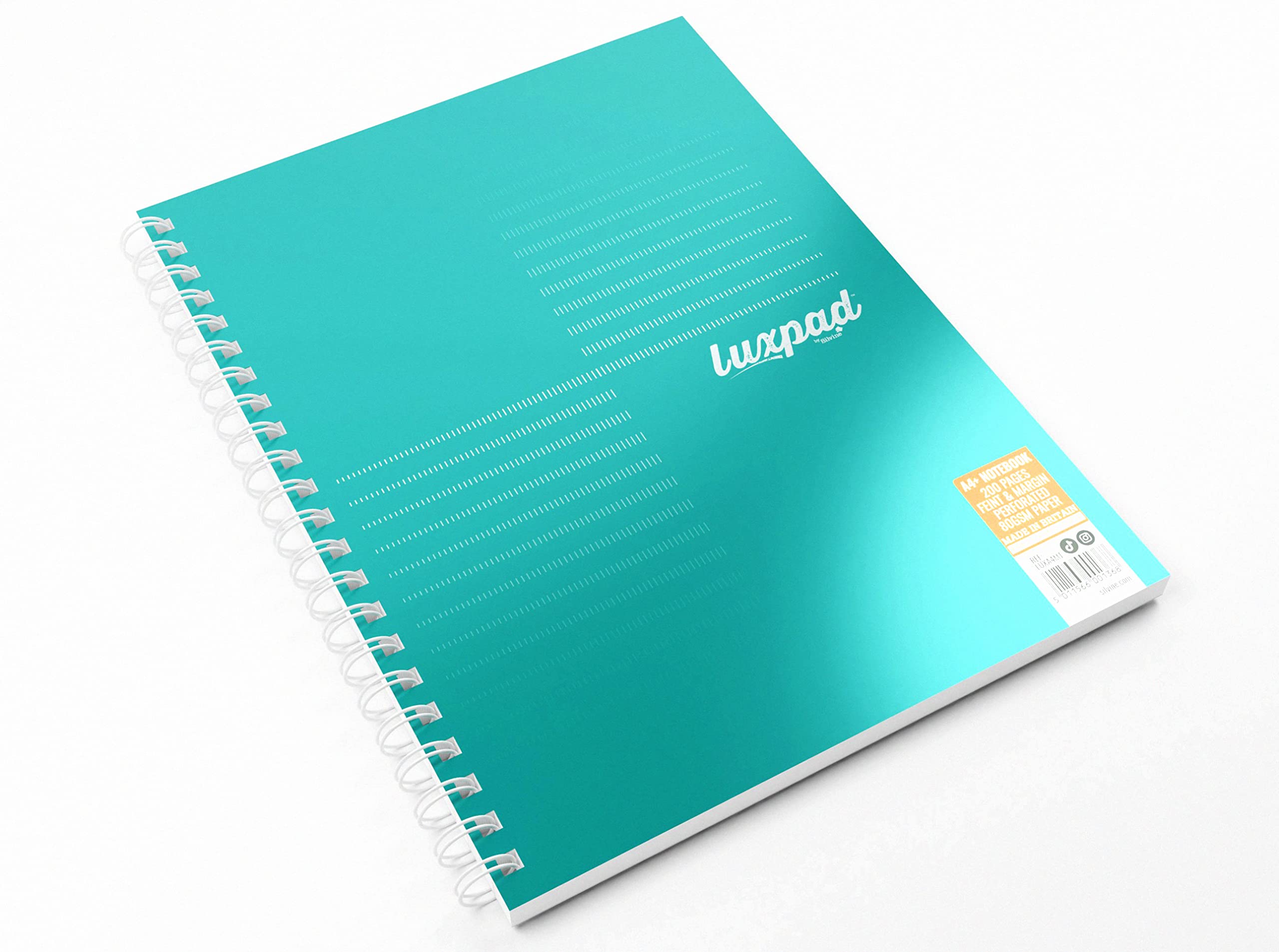 Silvine Luxpad Metallic A4 FSC Wirebound Notebook - Lined (200 Pages) Pack of 3